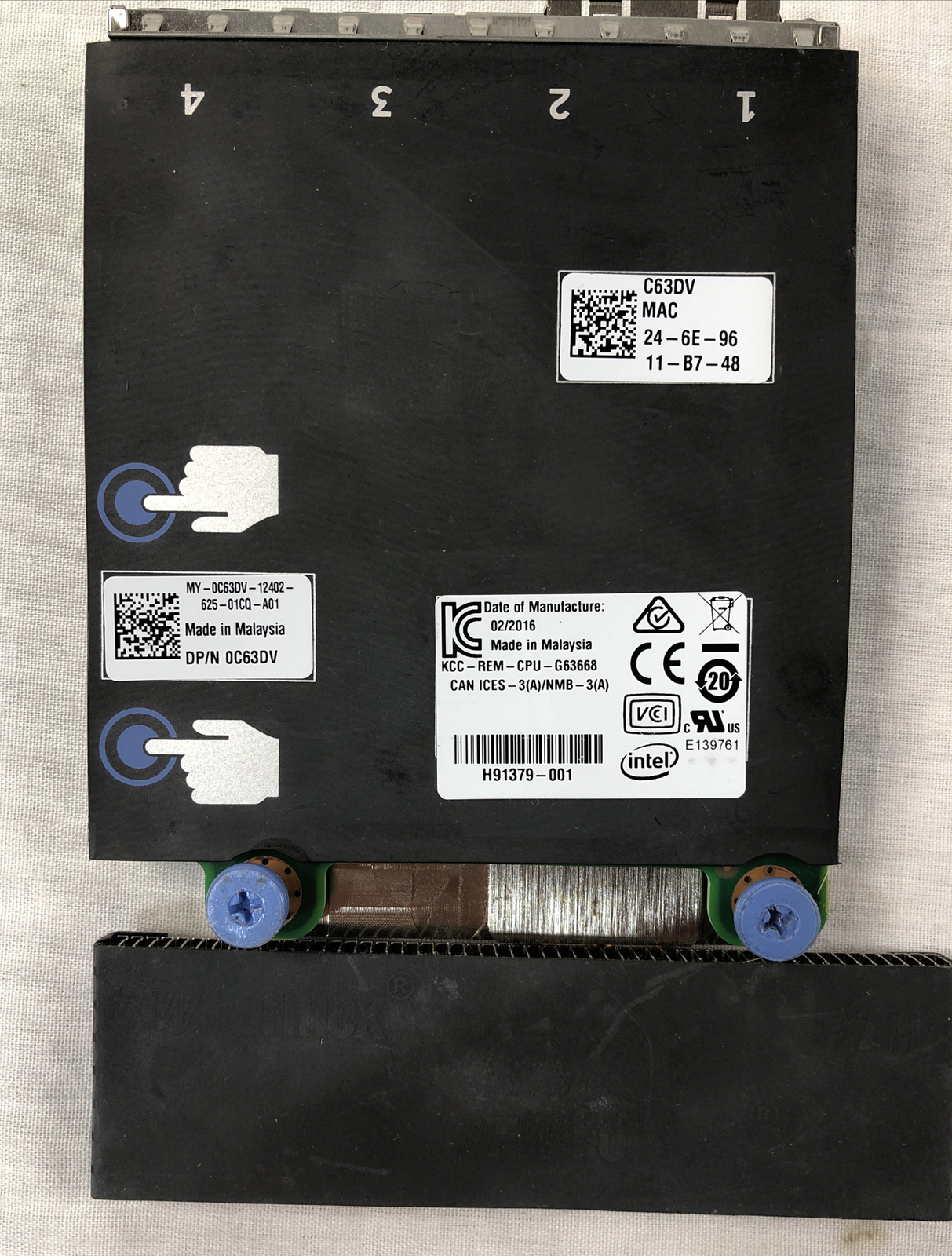 Dell 540-BBHJ 67XRW C63DV Intel X5202x SFP+ 10GbE i350 2x 1GbE NIC for PowerEdge