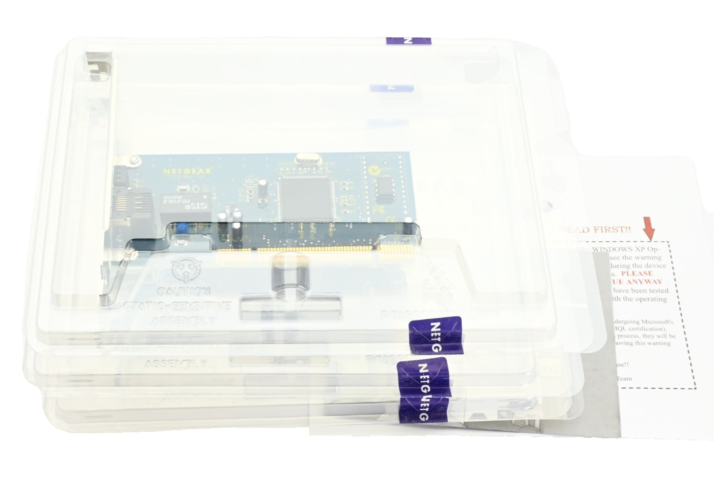 Lot of 3x Netgear Fast Ethernet PCI Adapter Network Card 10/100 Mbps FA311 – NEW