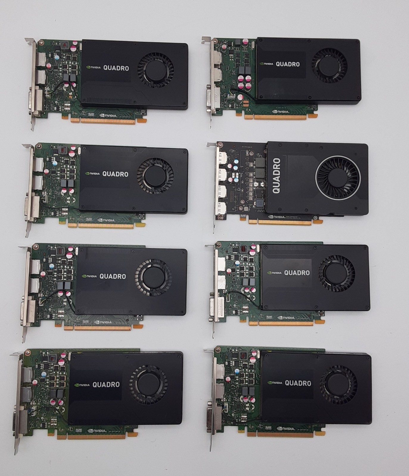 *LOT OF 8* NVIDIA Quadro GDDR5 GPUs | Mixed Models | Tested | See Description