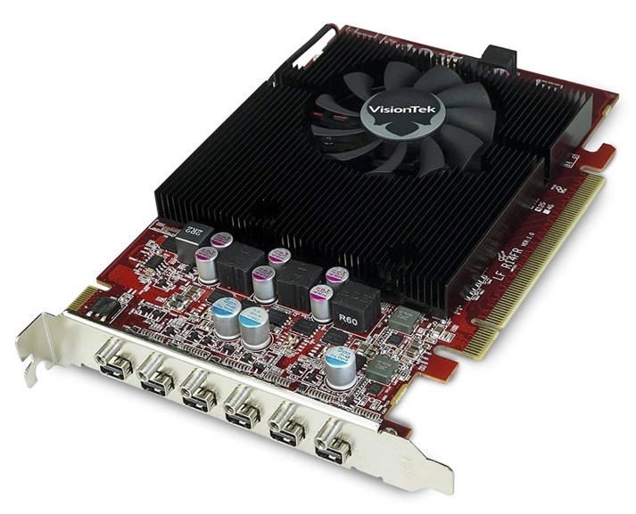 Radeon 7750 2GB GDDR5 6 4k Monitor Graphics Card, 6 Mini DisplayPort Outputs,…