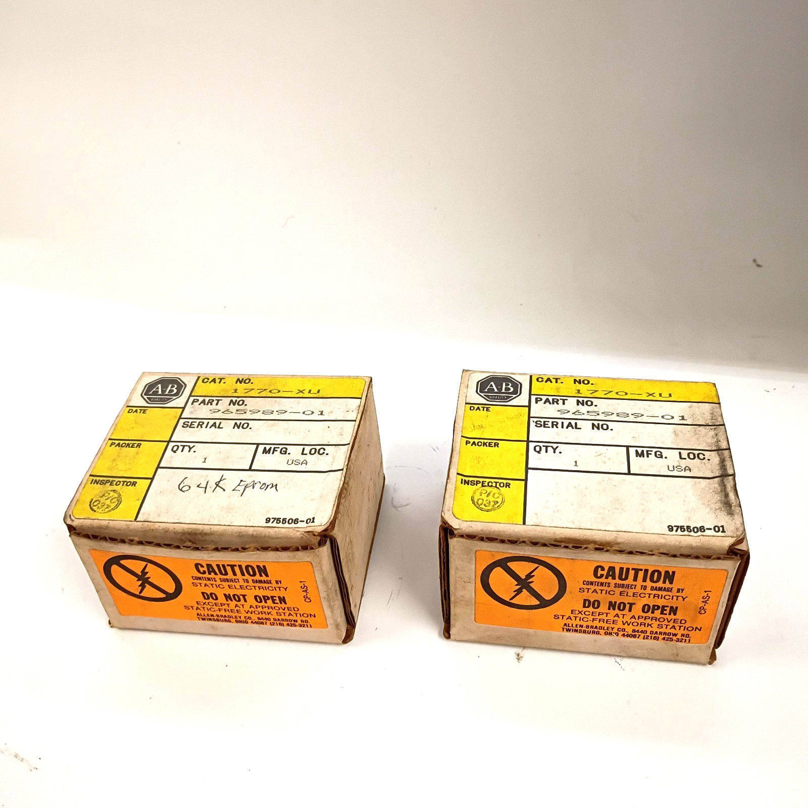 ALLEN BRADLEY 1771-XU SERIES B MINI -PLC-2/15 PROCESSOR EPROM (28-PIN, UV)