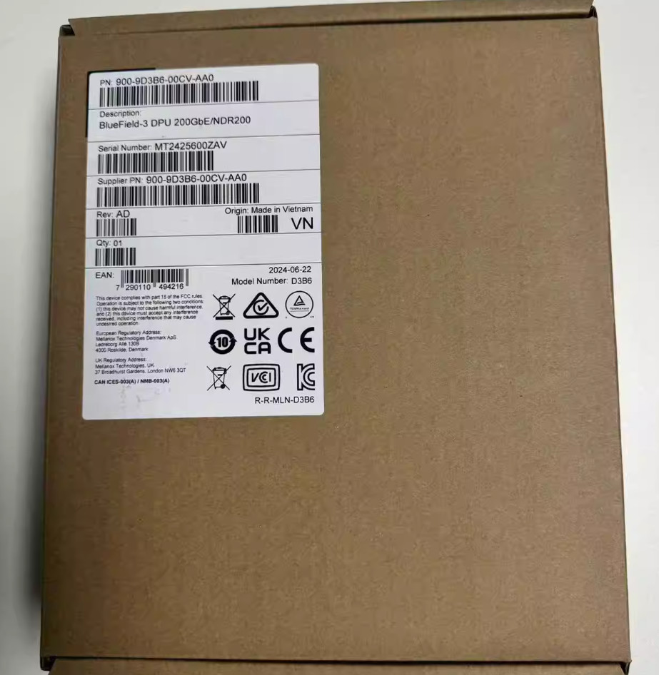 NVIDIA BlueField-3 DPU BF3220 200 Gigabit Ethernet Card 900-9D3B6-00CV-AA0
