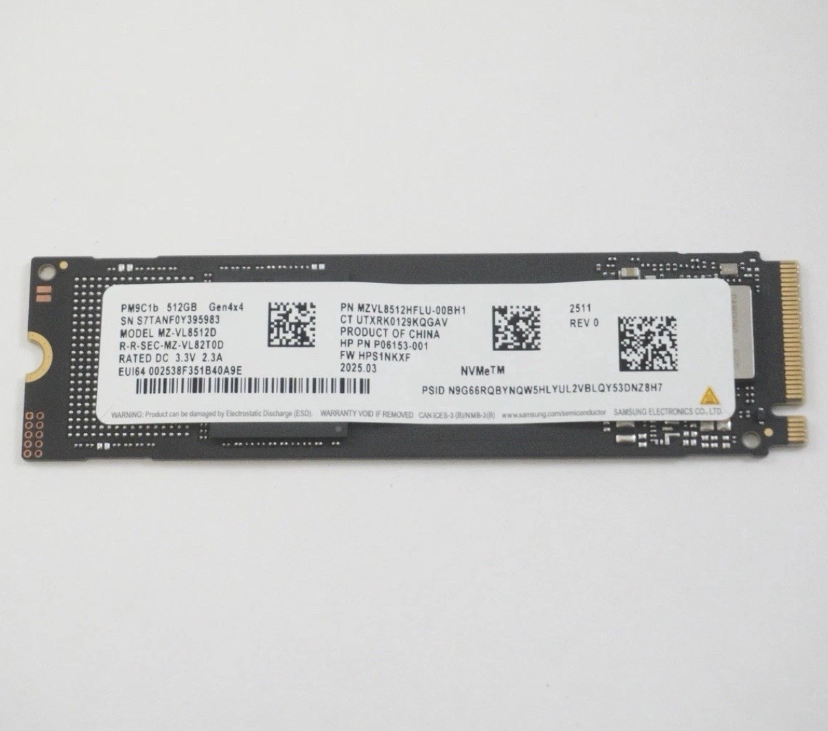 Samsung PM9C1B 512GB NVMe PCIe Gen4x4 M.2 2280 SSD Drive