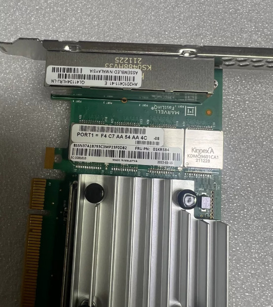 Original QLogic QL41134HLRJ-LN QL41134 10GB Quad Port PCI-E Adapter 01KR584