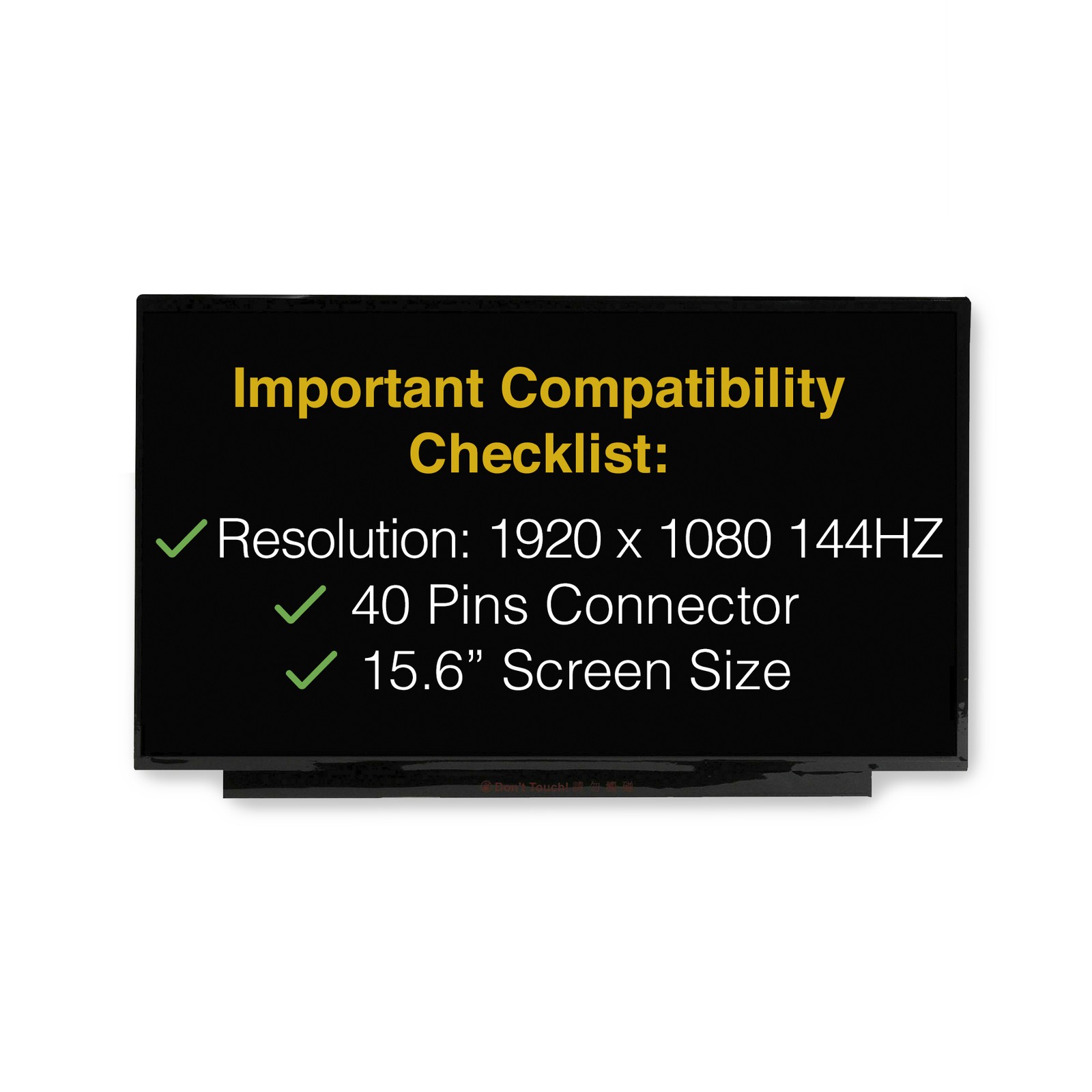 Screen For N156HRA-EA1 Rev.C1 FHD 1920×1080 40pins 144Hz IPS LCD Display