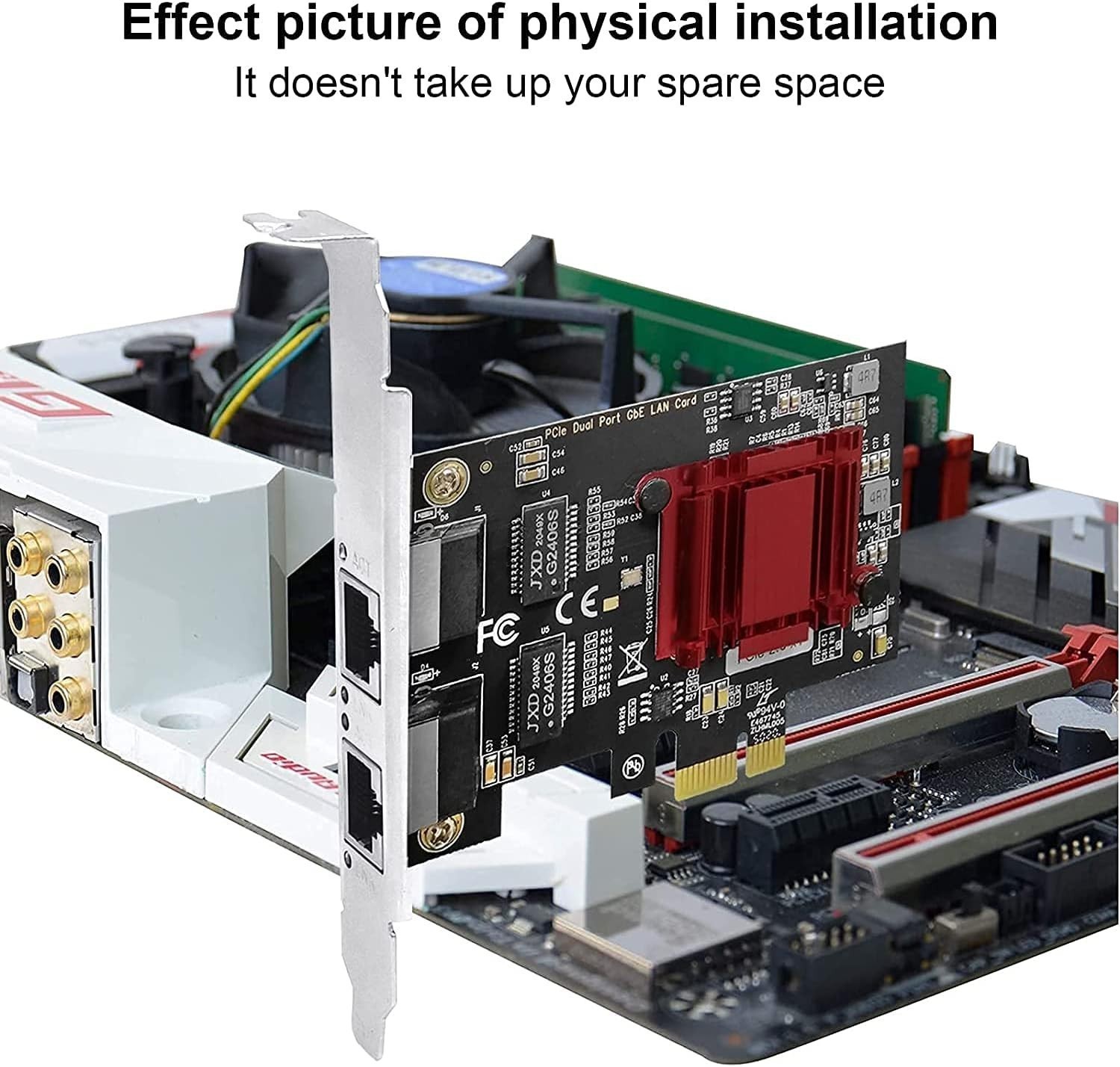 Intel 82575&6 PCIe1X 1G Dual RJ45 Port Ethernet Server Adapter lan Network Card