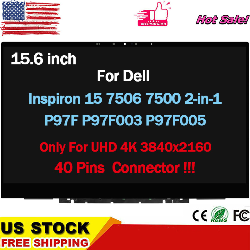 UHD 3840*2160 LCD Touch Screen Assembly for Dell Inspiron 15 7506 JVD83 0JVD83