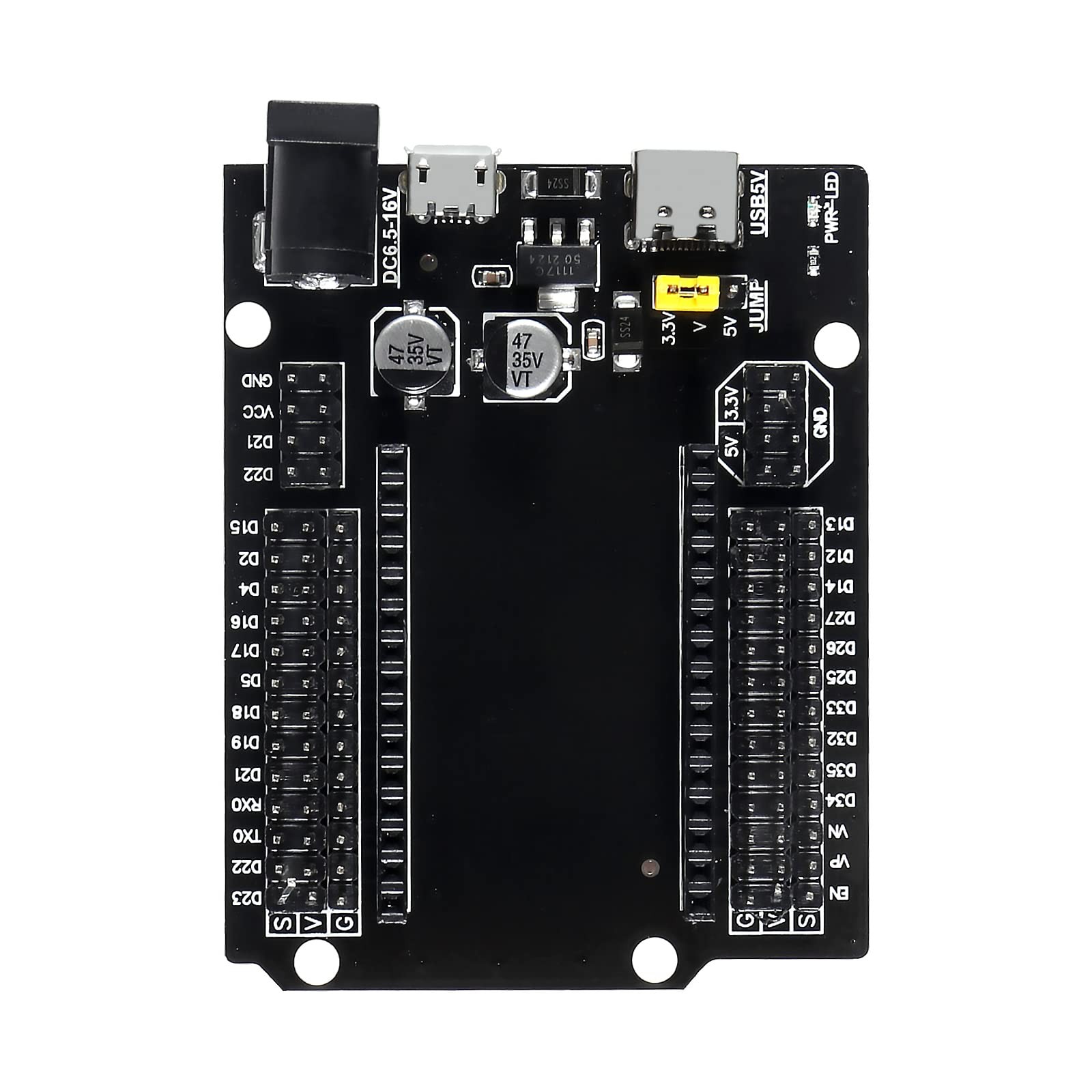 5 PCS ESP32 Development Board, GPIO Breakout, 30Pin, Type-C, Micro USB, Shield