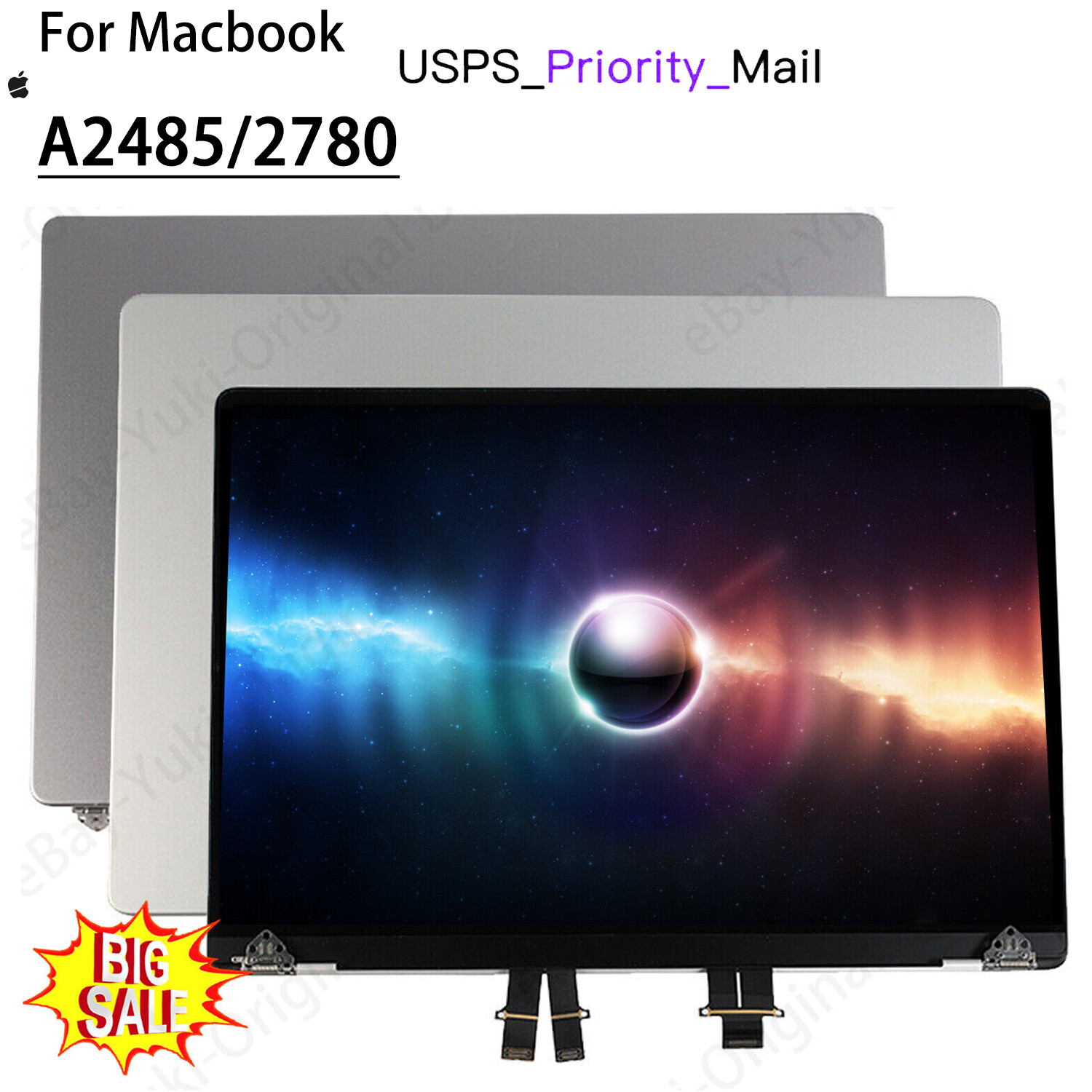 US LCD Screen Display+Top Cover Assembly For Apple Macbook Pro 16″ A2485 A2780