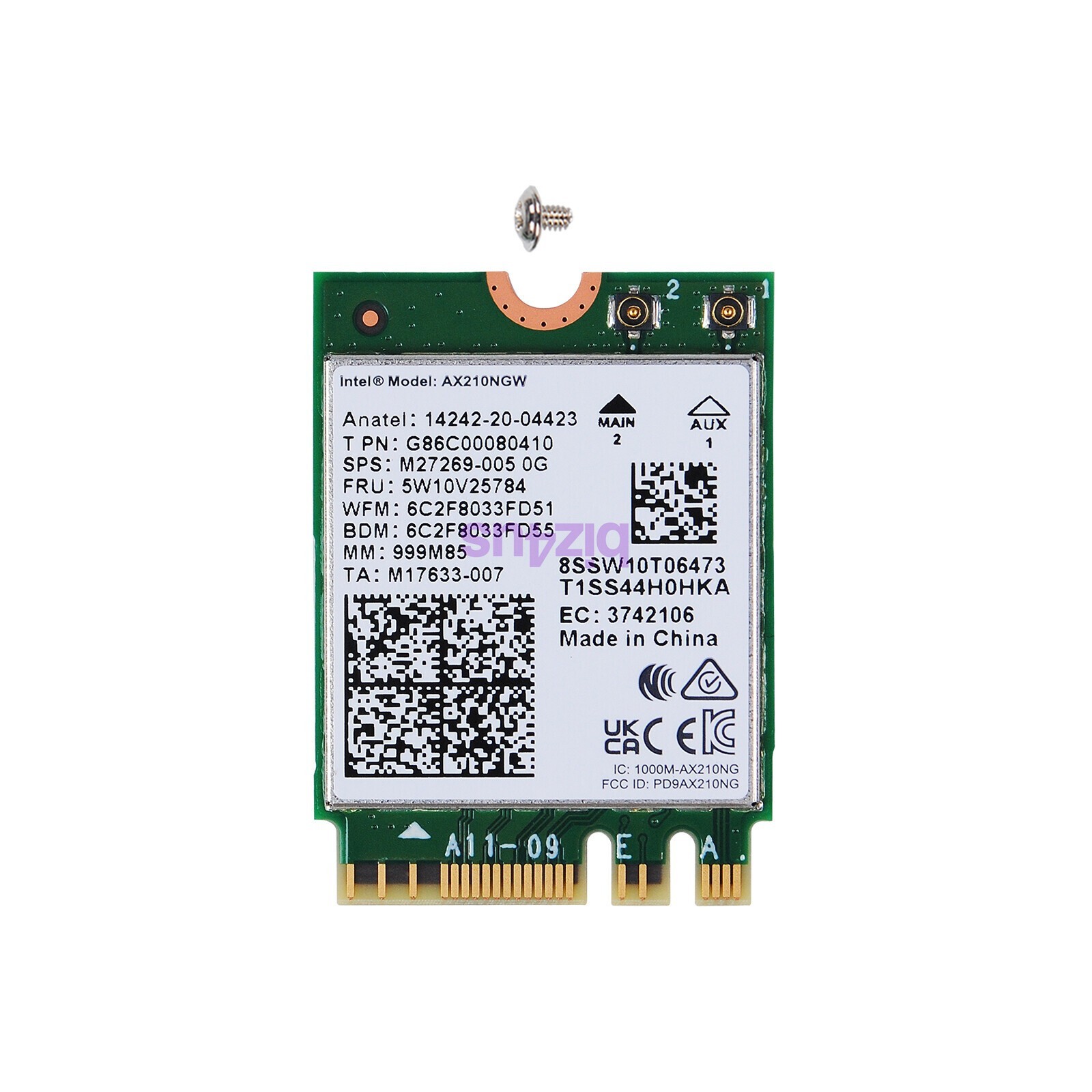 Intel AX210NGW Wi-Fi 6E M.2 NGFF 2230 Wireless Network Card (5W10V25784)