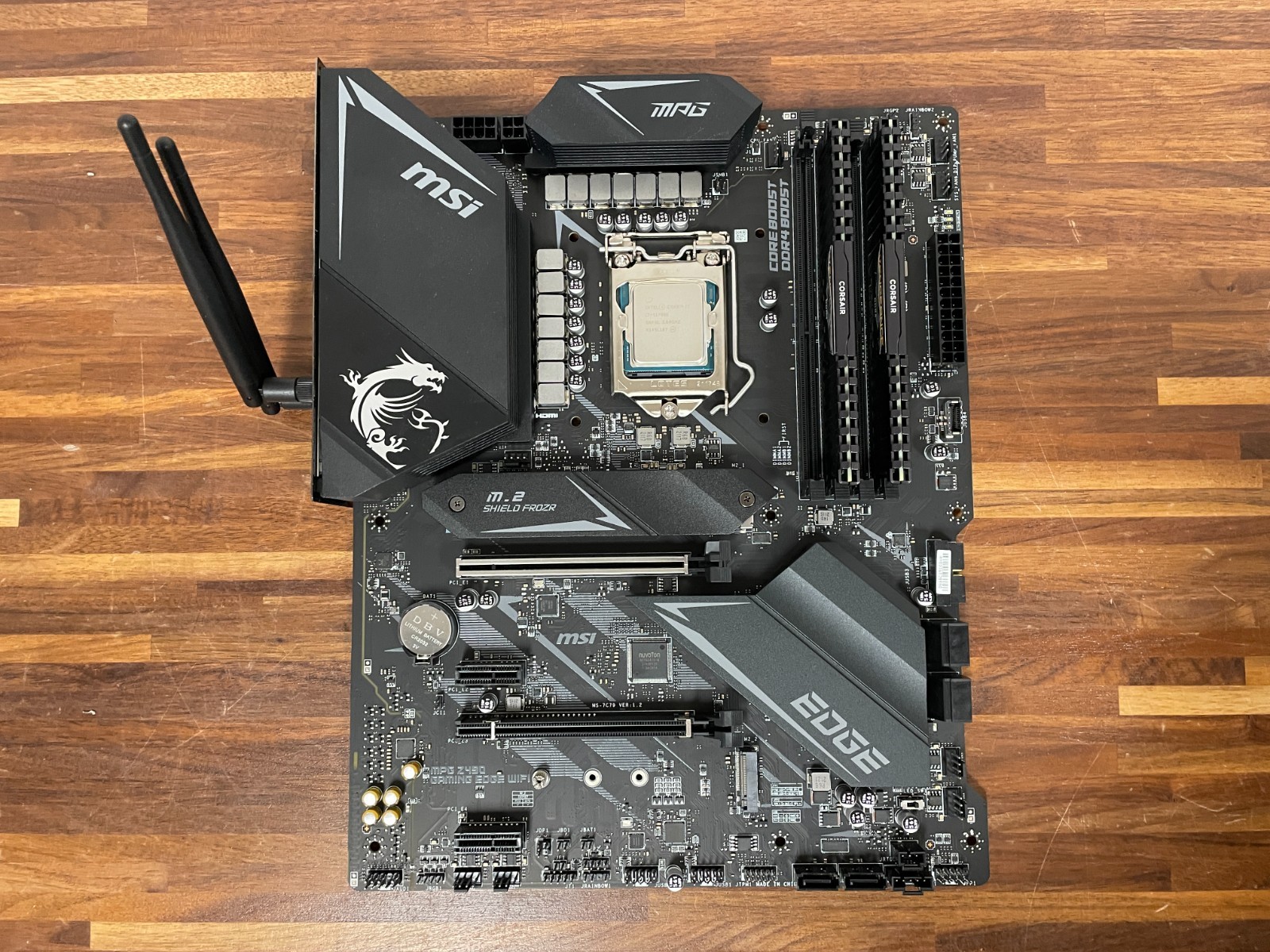 MSI MPG Z490 Gaming Edge WIFI W/ Core i7-11700k & 16GB Corsair RAM
