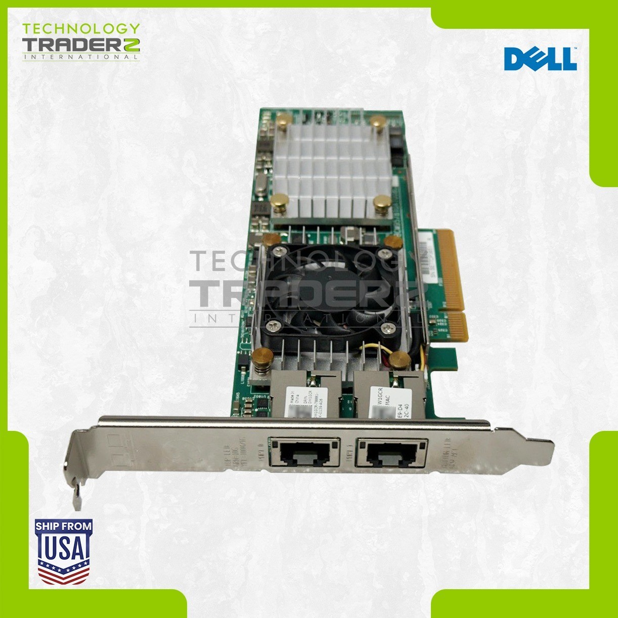 W1GCR Dell Broadcom 57810S 2-Port 10GbE PCI-E 2.0 X8 Network Adapter 0W1GCR