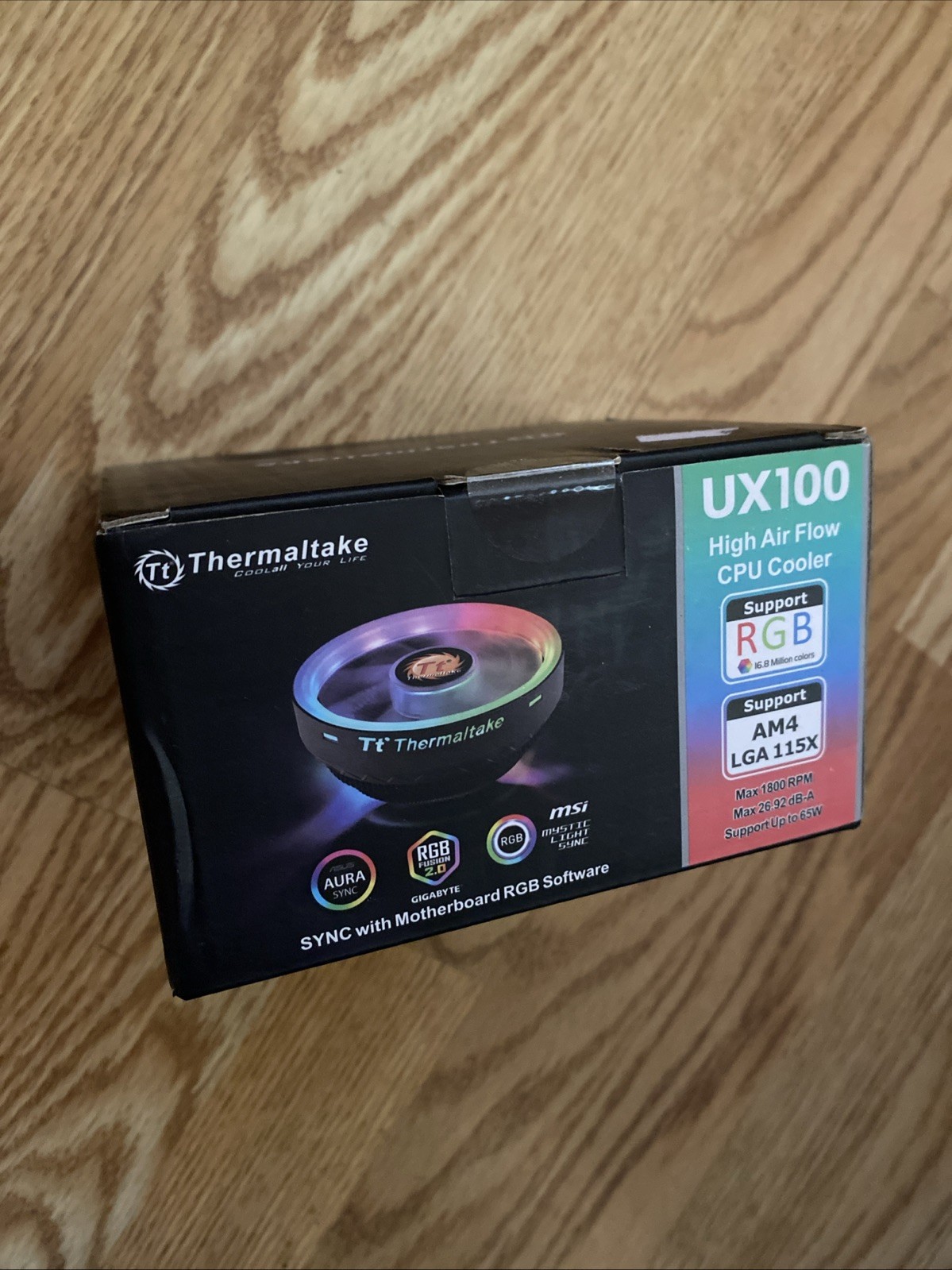 Thermaltake UX100 ARGB CPU Cooler Heatsink Fan RGB Intel LGA 1700 1200 1851 AMD