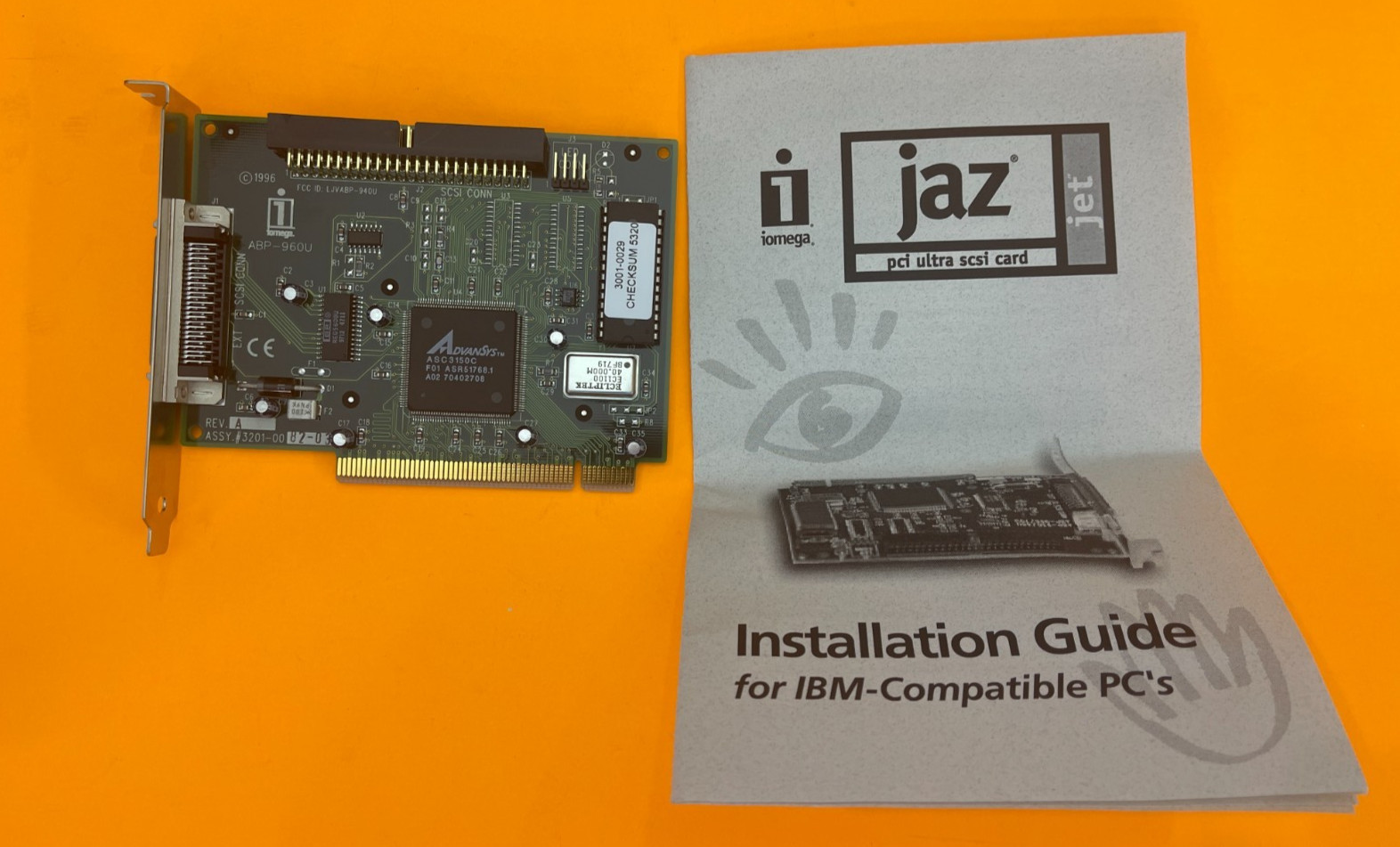 IOMEGA ABP960U PCI JAZ JET ULTRA SCSI CARD PREOWNED VINTAGE SEE DESCRIPTION***