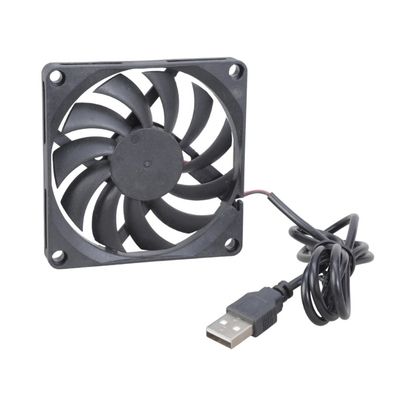 Silents 80mm Computer Case Fan USB Powered 5VDC For Electronics Cooling System