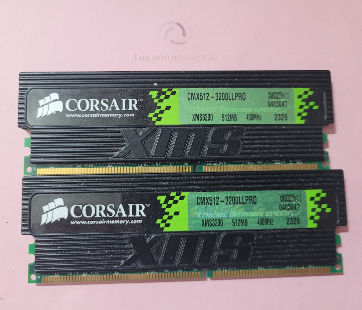 Vintage! Corsair Pro Series 1GB Kit (2x512MB) PC-3200 (DDR-400) Gaming Memory