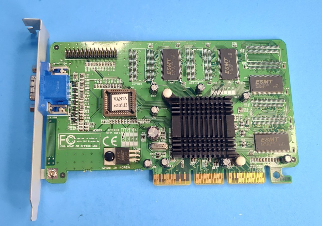 NVIDIA Riva TNT2 Vanta-16 NV6 16mb 64bit SDRAM Full Height AGP 2x/4x Video Card