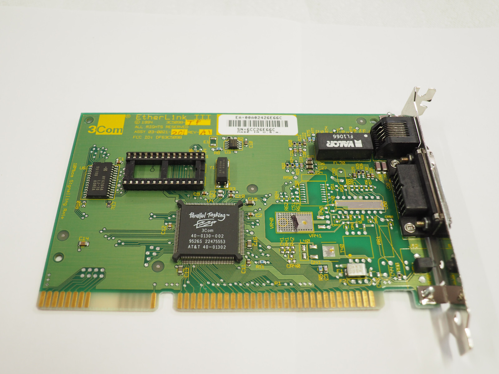 3Com EtherLink III 3C509B-TP Parallel Tasking 16Bit 10Base-T ISA Network Adapter