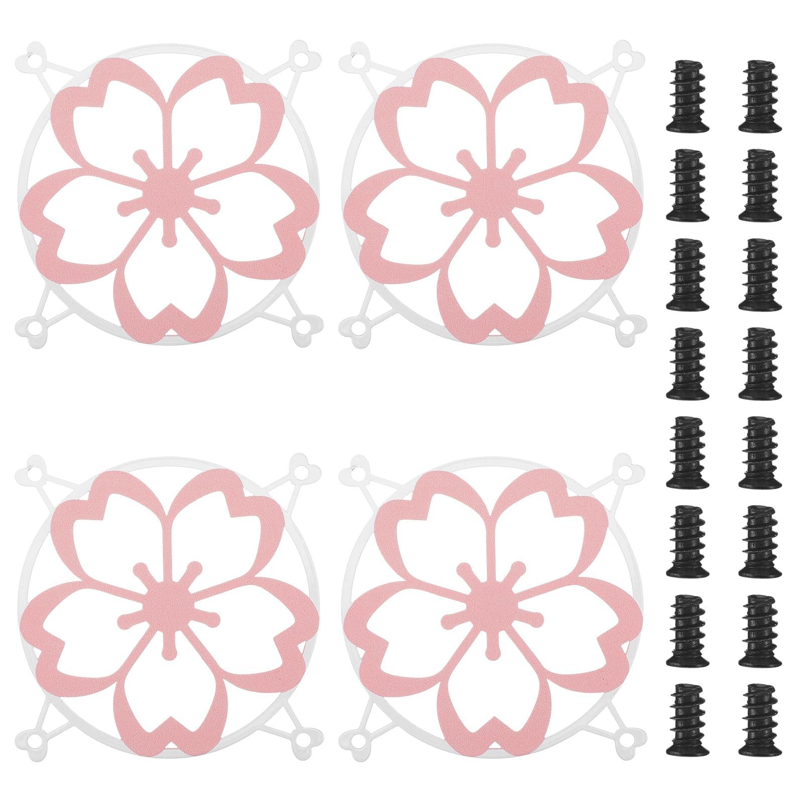 120mm Pink Sakura Fan Grill Metal Cover with Screws – Cute PC Decor for Gaming