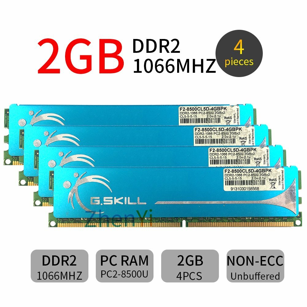 8GB 4GB 2GB DDR2 1066MHz PC2-8500U 240Pin OC DIMM RAM Desktop Memory GSKILL