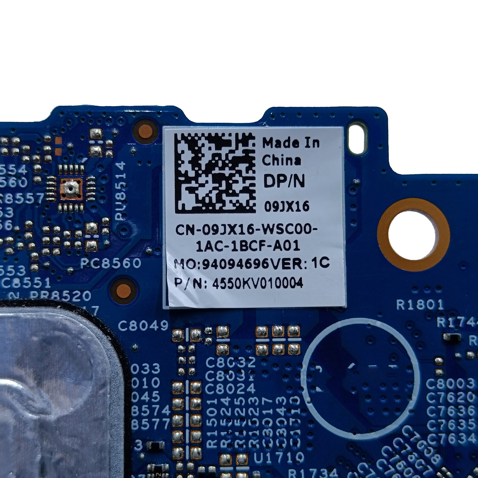 09JX16 For Dell ostro 5301 Motherboard 19765-1 SRK02 i7-1165G7 8GB AX201D2W