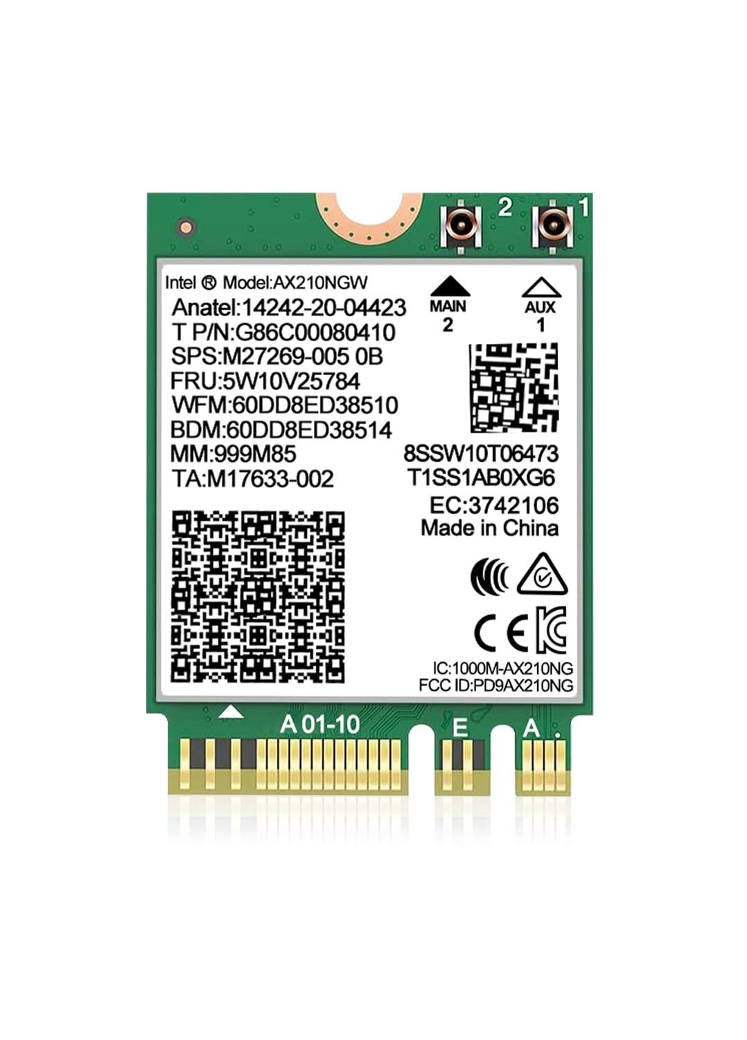 WiFi 6E Wireless Card Intel AX210 NGW Bluetooth 5.3 Tri-Band 5400Mbps Network…