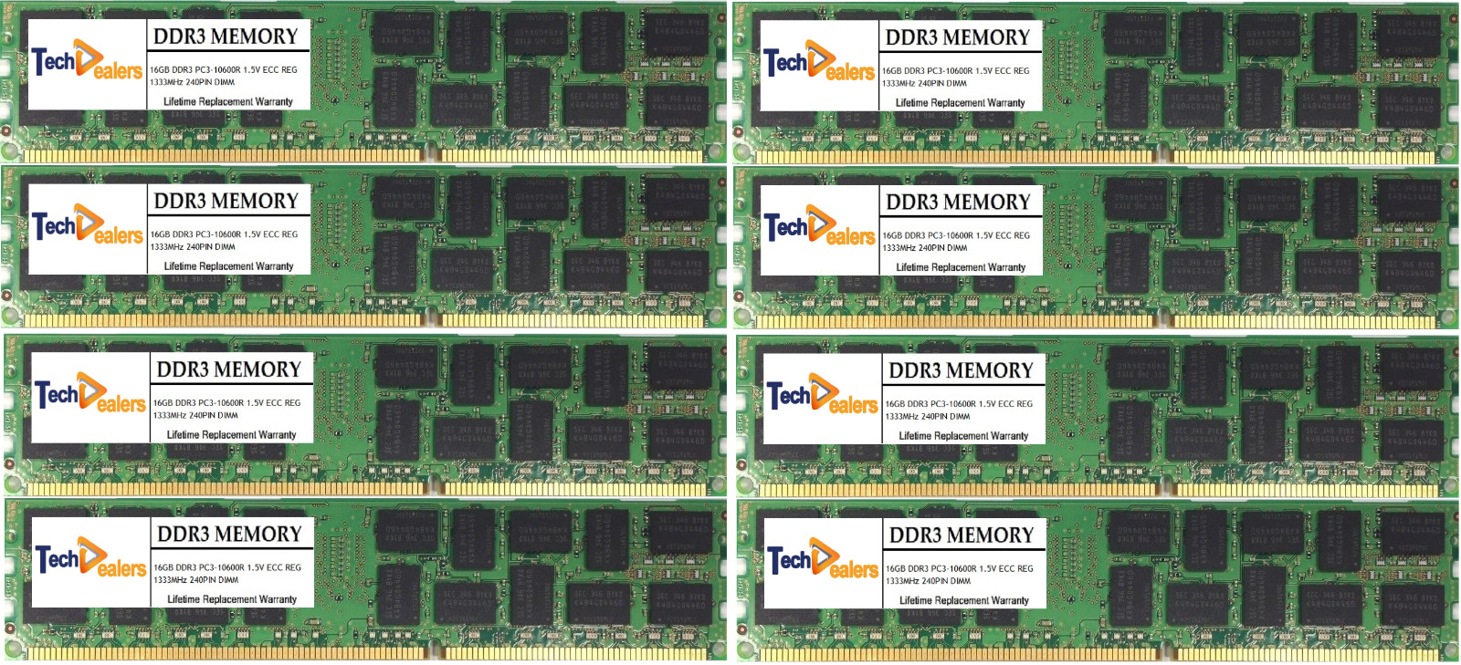 128GB (8x16GB) MEMORY FOR DELL POWEREDGE R610 R710 R715 R720 R815 R510 T410 T610