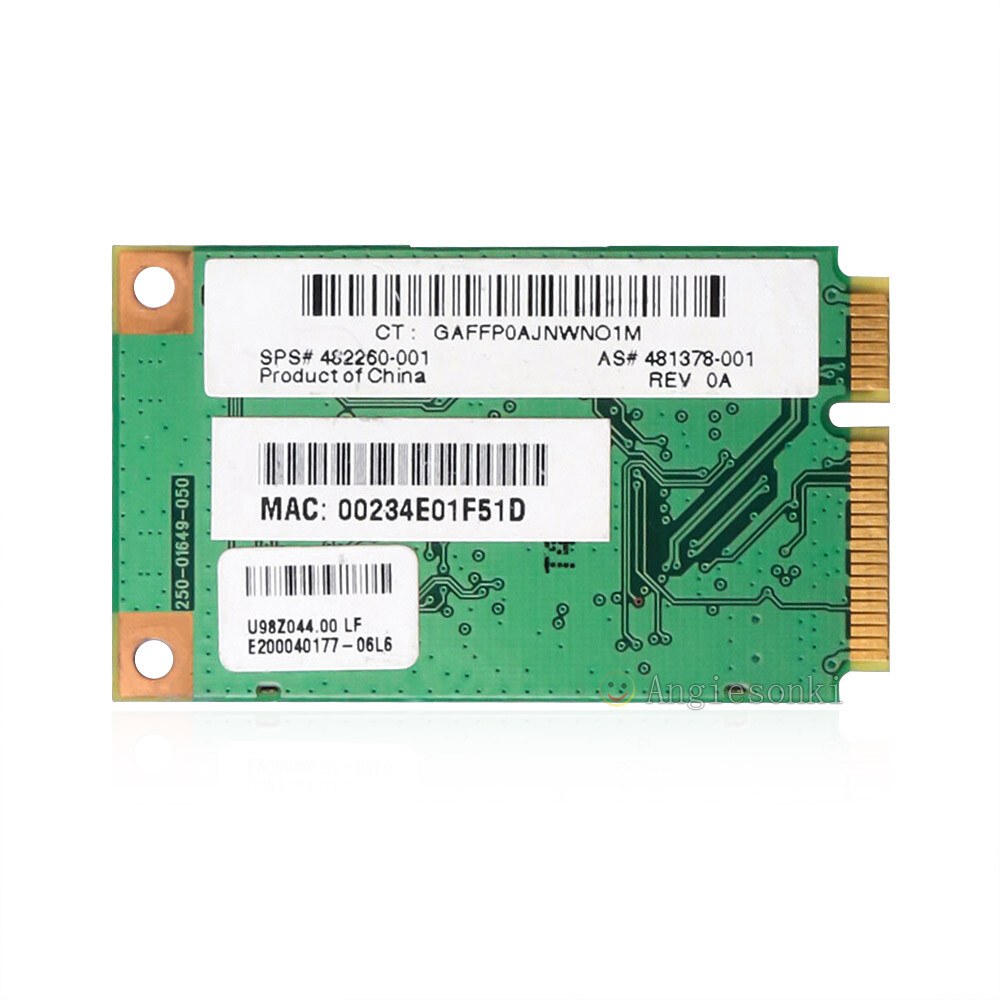 Atheros AR5BXB92 AR9280 Mini Pci-Express Wireless WLAN Card 802.11N for Laptop