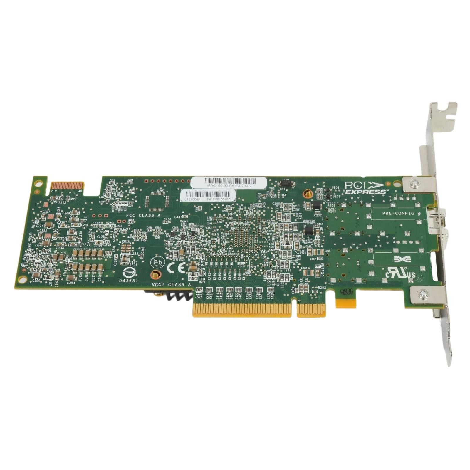 Lenovo 00D8546 Emulex LightPulse 16GB/s 1-Port Fibre Channel PCIe 2.0 X8 HBA