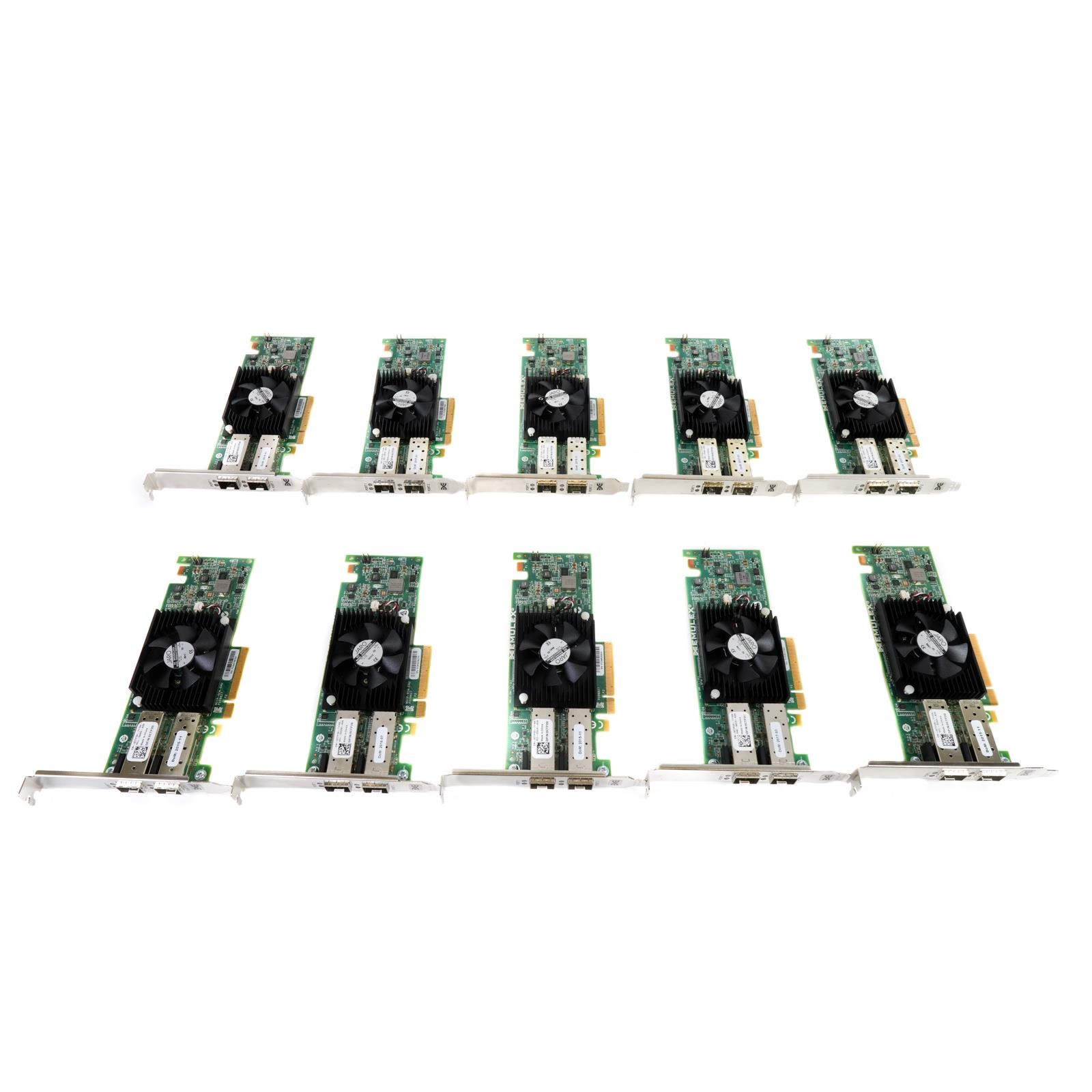 Lot 10x Dell CTP20 Emulex OneConnect OCe14102-U1-D 2P 10GbE SFP+ PCIe 3.0 x8 CNA