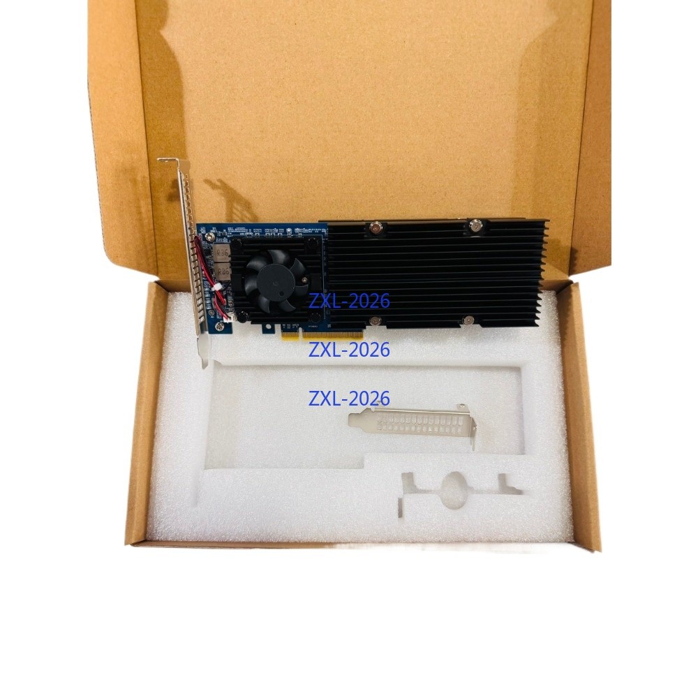 PLX88024 PCIe Expansion Card PCI-E 4.0 X8 4-Bit M.2 Nvme With Heatsink 16000MB