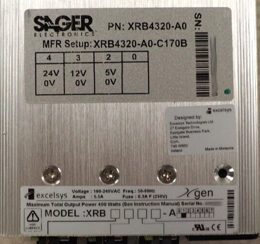 SAGER Electronics P/N: XRB4320-A0 MFR Setup: XRB4320-A0-C170B Modular PSU