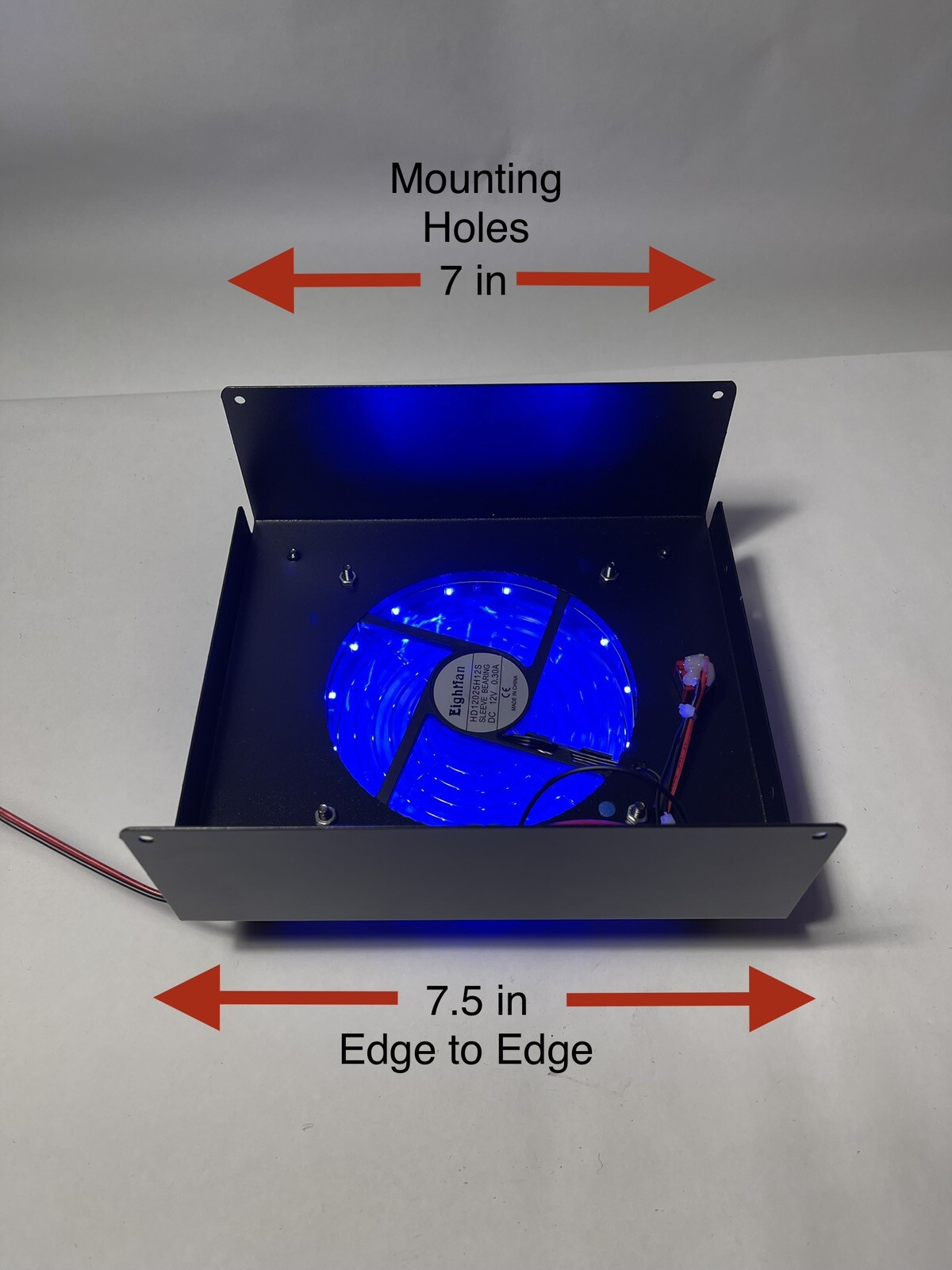 COOLING FAN KIT STAND W/ BLUE LED FAN Fits CB 7” Width 7.75” Depth Universal Fit