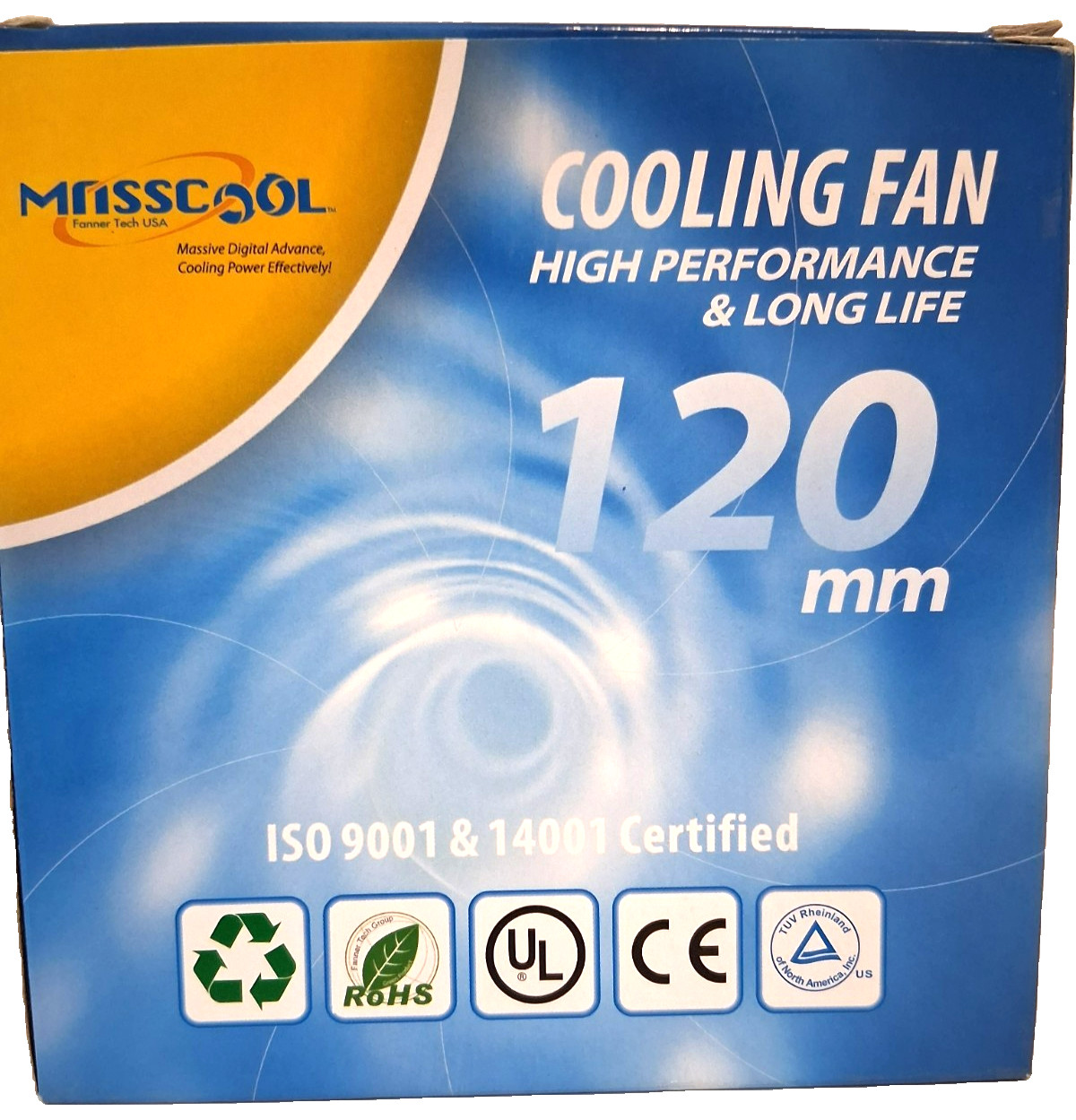 NEW Masscool Cooling Fan 120mm Model # FD12025S1L3/4 UPC #55966 21225 Lot of 2