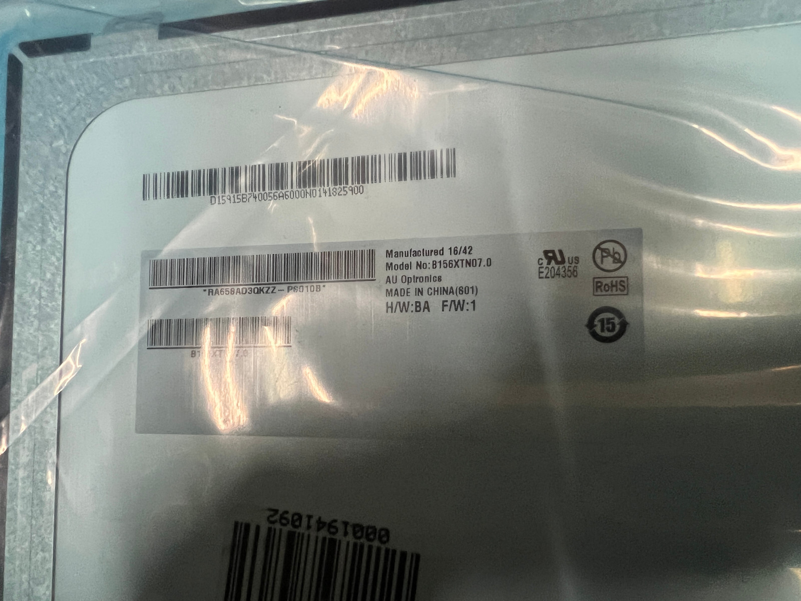 C-Grade N156BGA-EA2 fits NT156WHM-N32 B156XTN07.0 30pins LTN156AT39 HD with Tabs