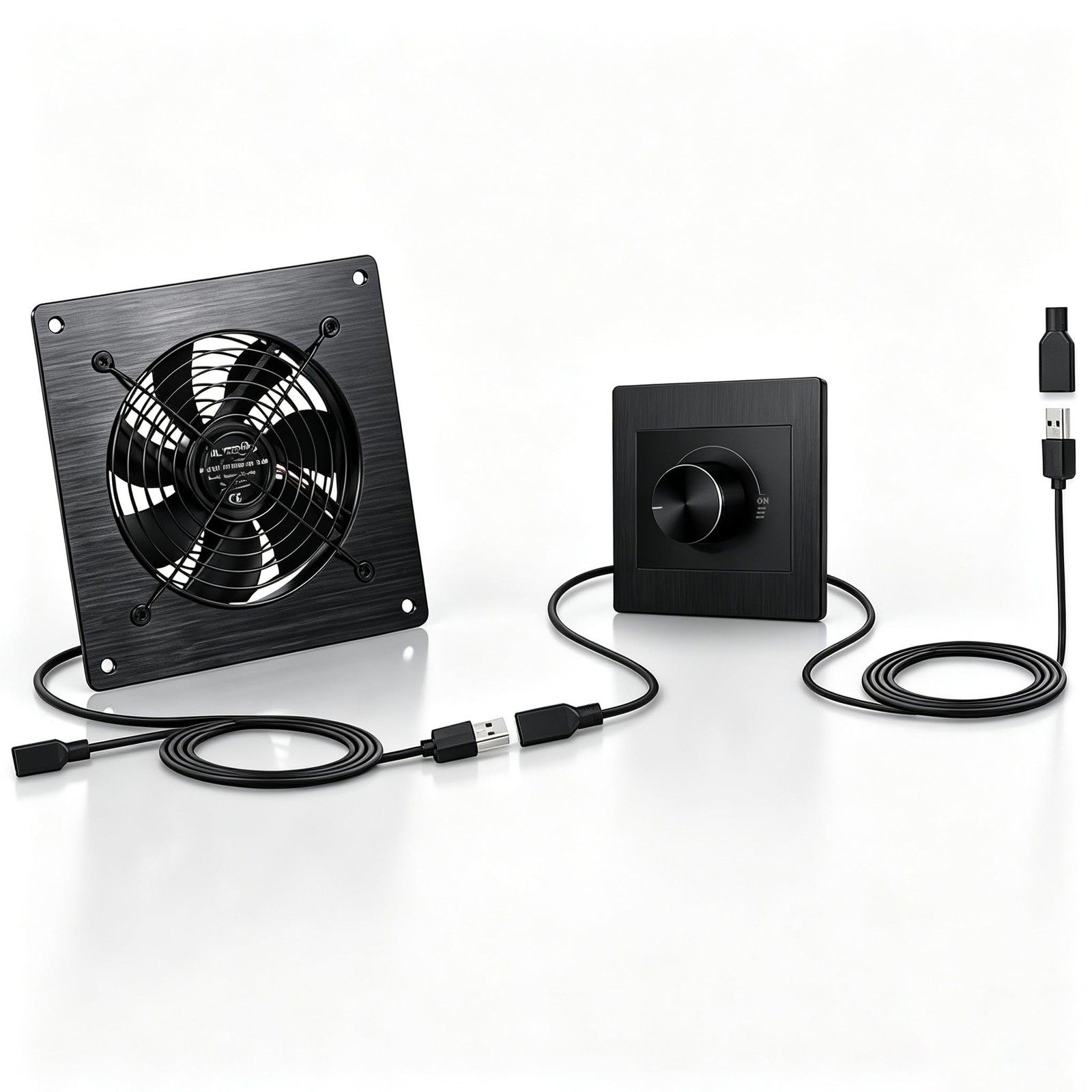 USB/DC Powered 120mmm Quiet Cooling Cabinet Fan System 5V/12V Dual Voltage IP…