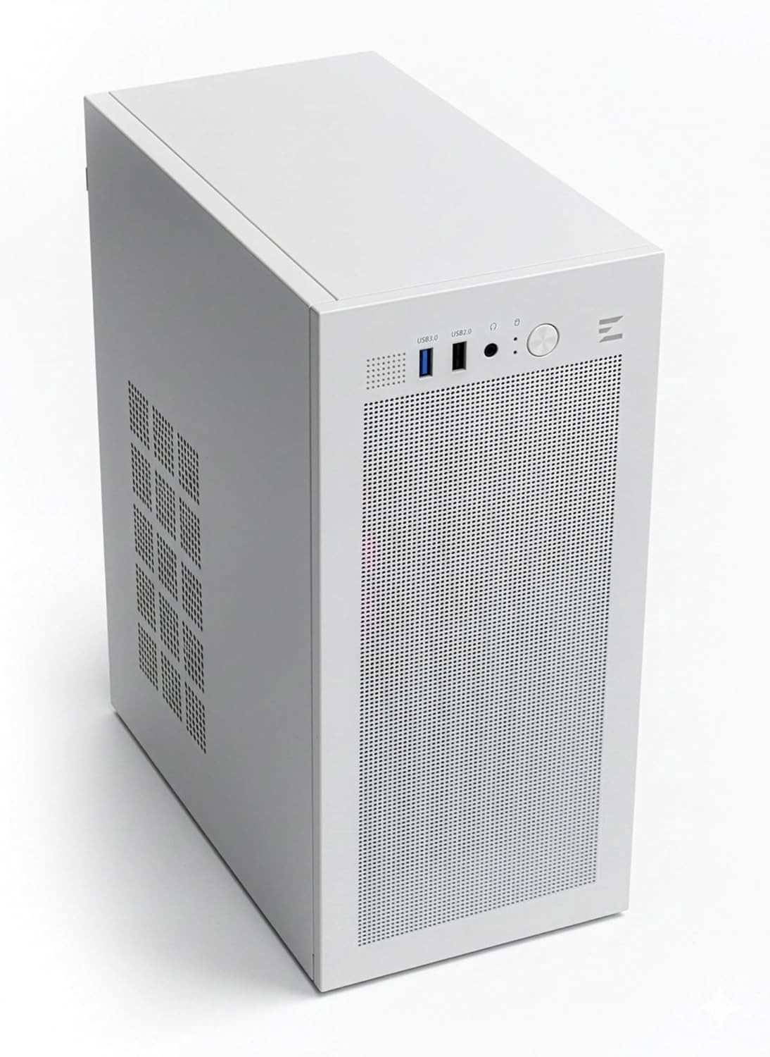 Sleek Mini Tower Case for Micro-ATX and Mini-ITX – White
