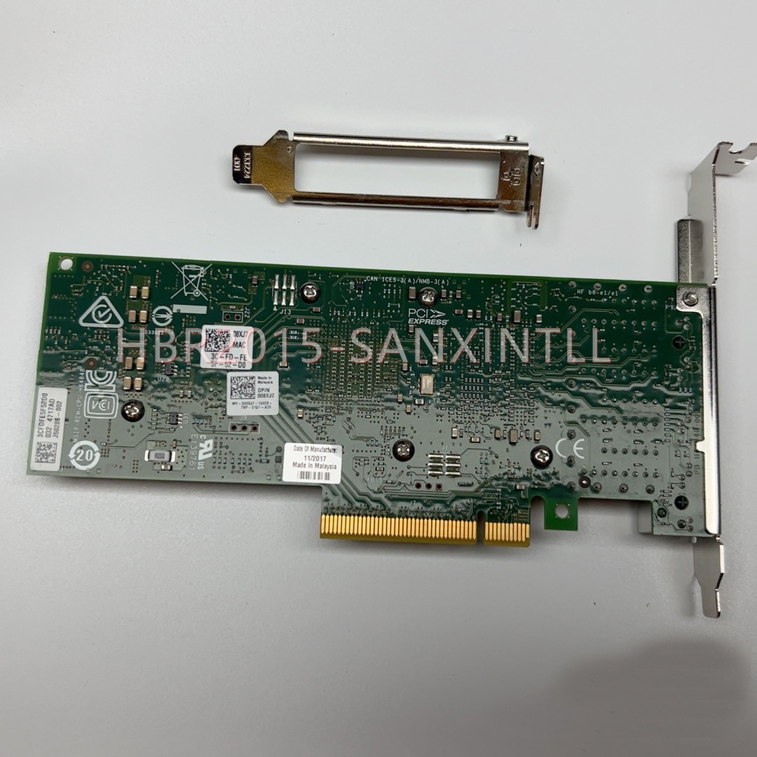 DELL 008XJ7 0K5V44 Intel X710-T4 10GbE 4-Port Ethernet Network Adapter