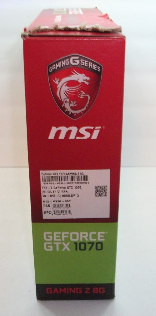 MSI NVIDIA GeForce GTX 1070 Gaming Z 8GB GDDR5 Graphics Card