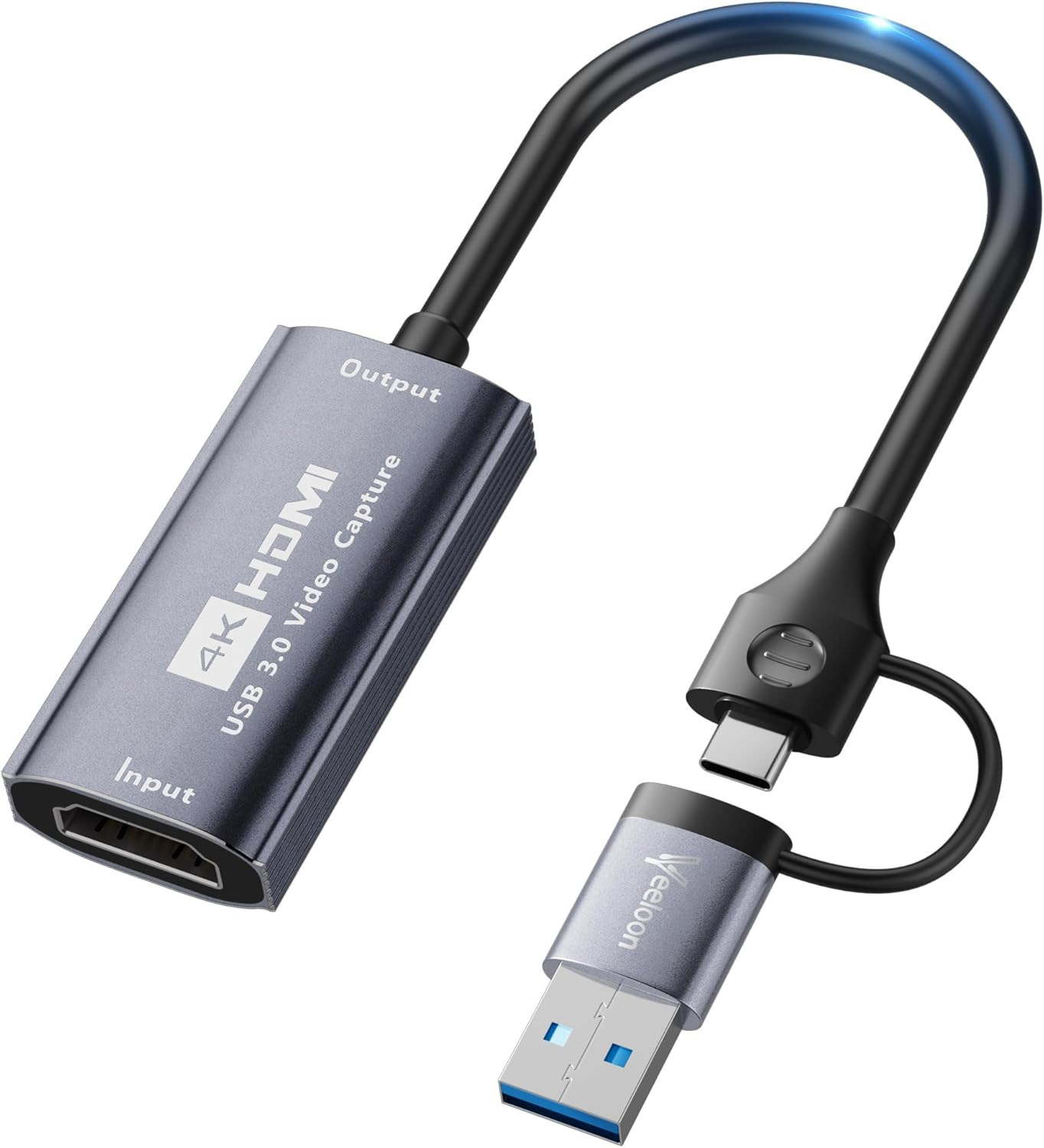 HDMI Capture Card, 4K HDMI to USB/USB-C Capture Device, Video Capture Card