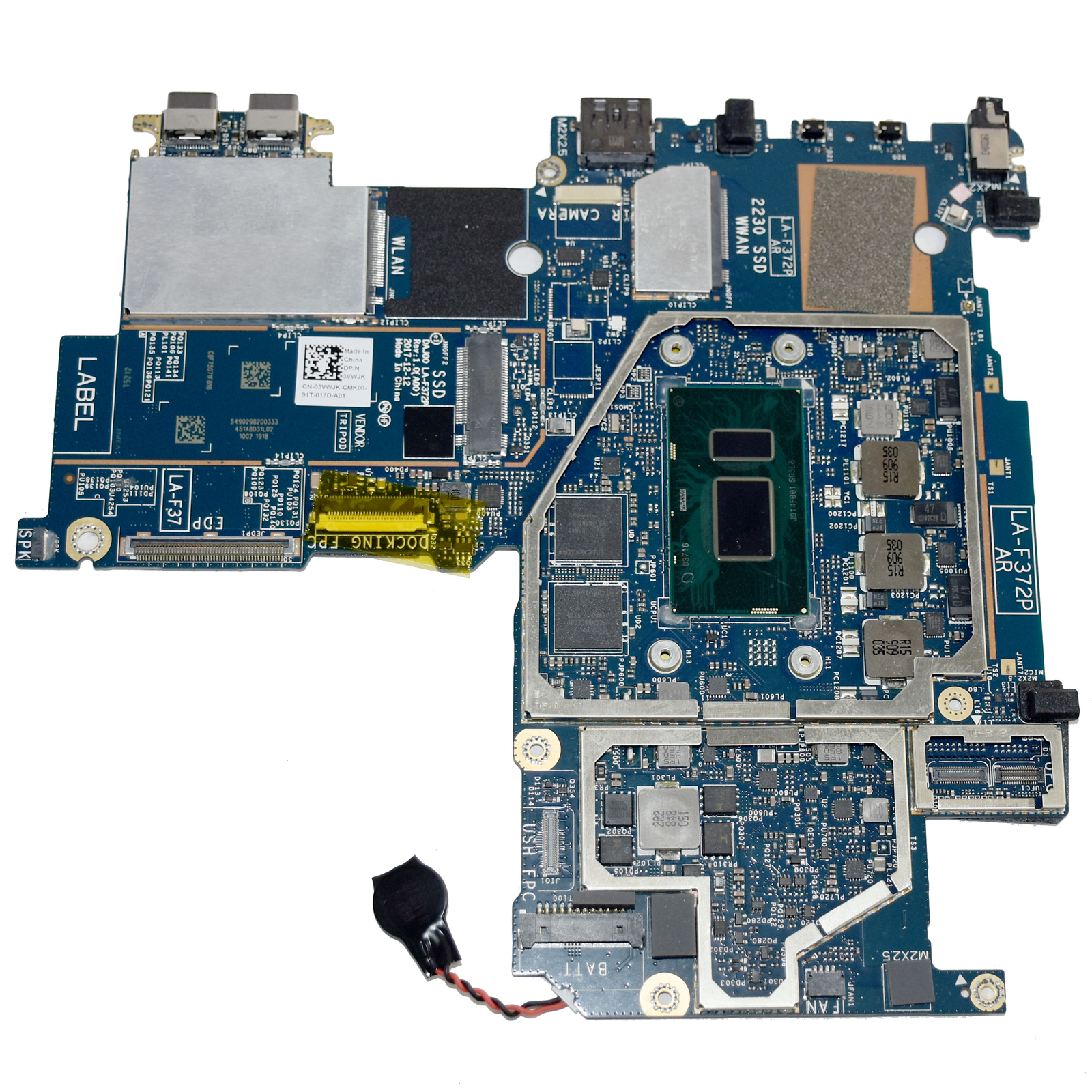 Dell Latitude 5290 2-in-1 Motherboard i7-8650U 16GB RAM LA-F372P 3VWJK