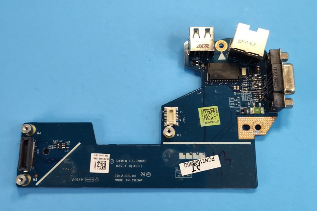 Dell Latitude E5530 Laptop USB 2.0 VGA Port RJ45 Ethernet Jack Add-On PC Board