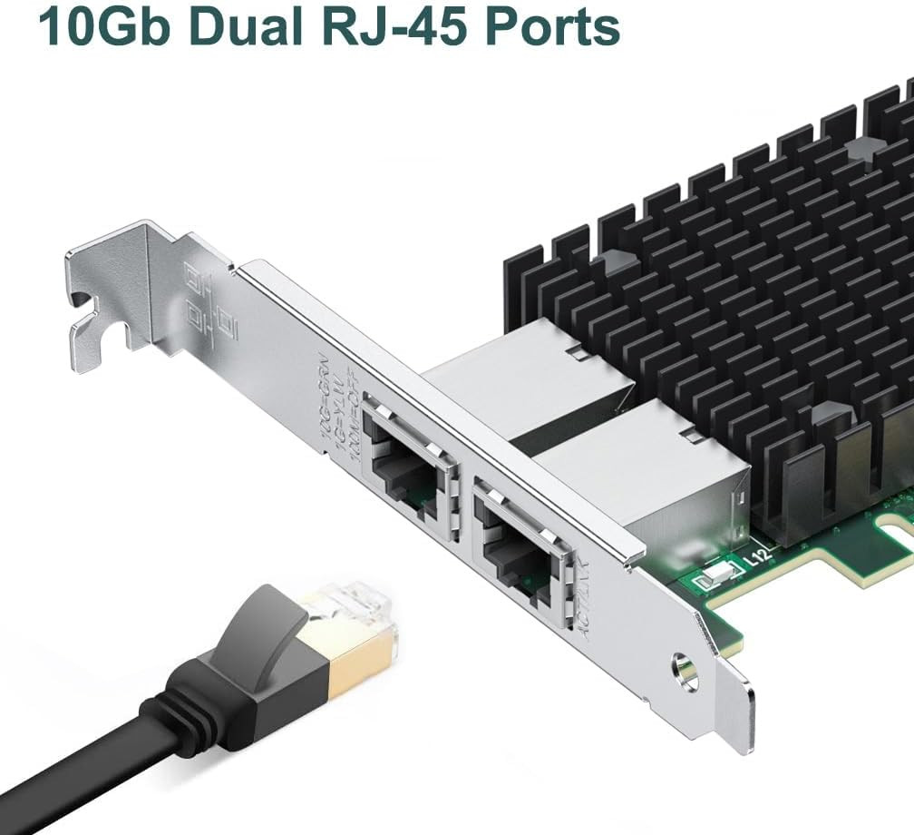 10Gb Network Card Intel X540-T2 PCIE NIC Ethernet Card, Dual RJ45 Port, Intel X5