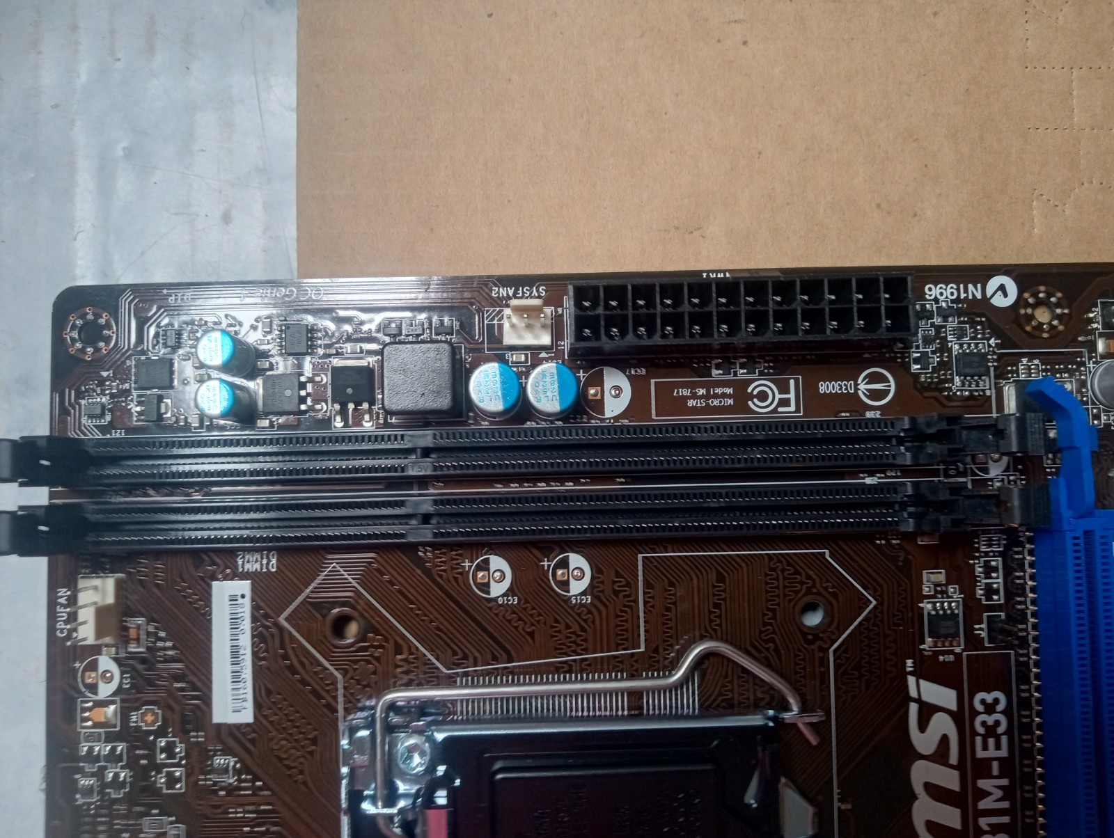 MSI H81M-E33 Micro ATX Motherboard LGA1150 DDR3 SATA3 NEW