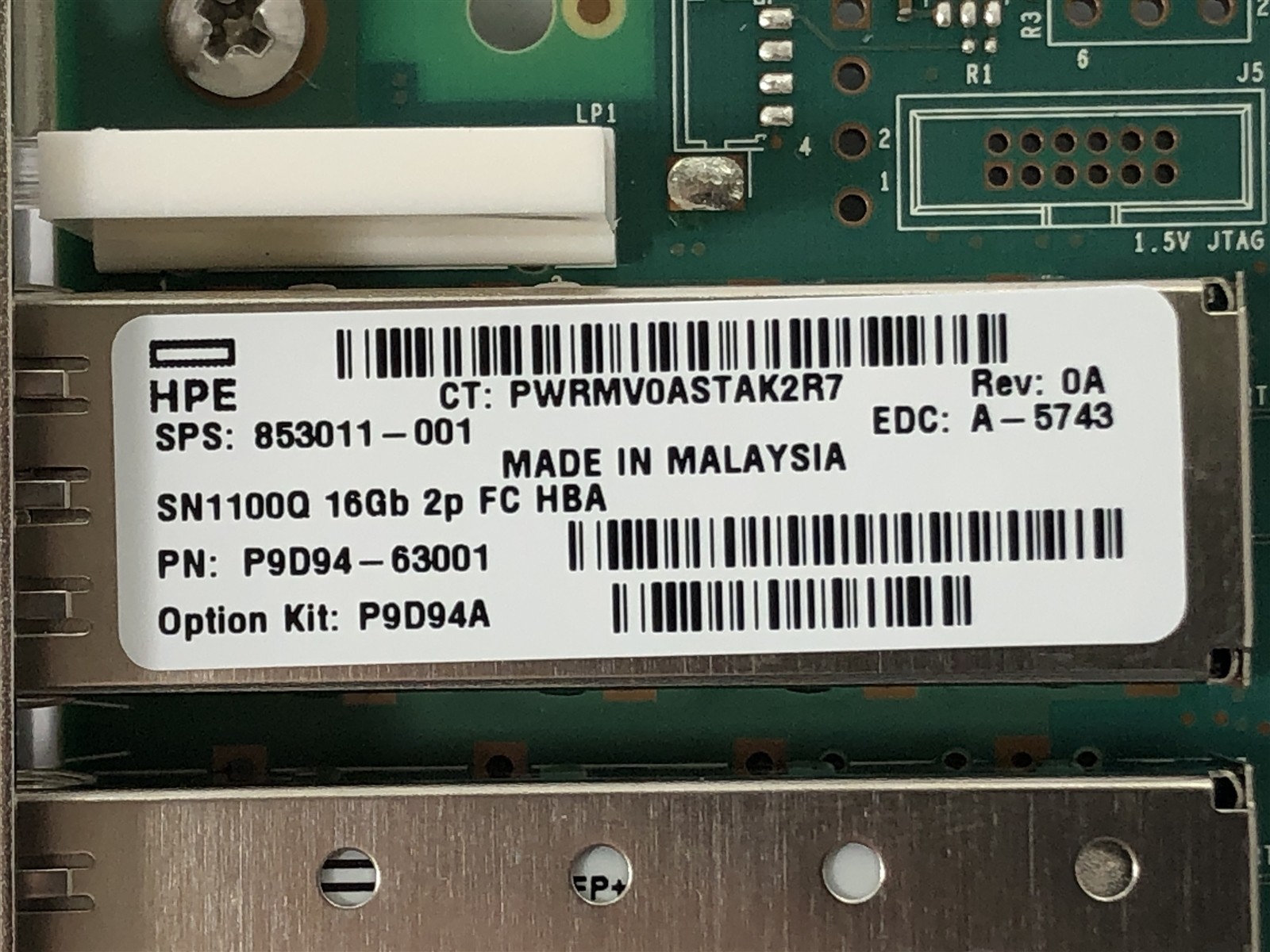 NEW Open Box HP 853011-001 QLE2692-HP 16GB SN1100Q Dual Port Full Height w/ SFPs