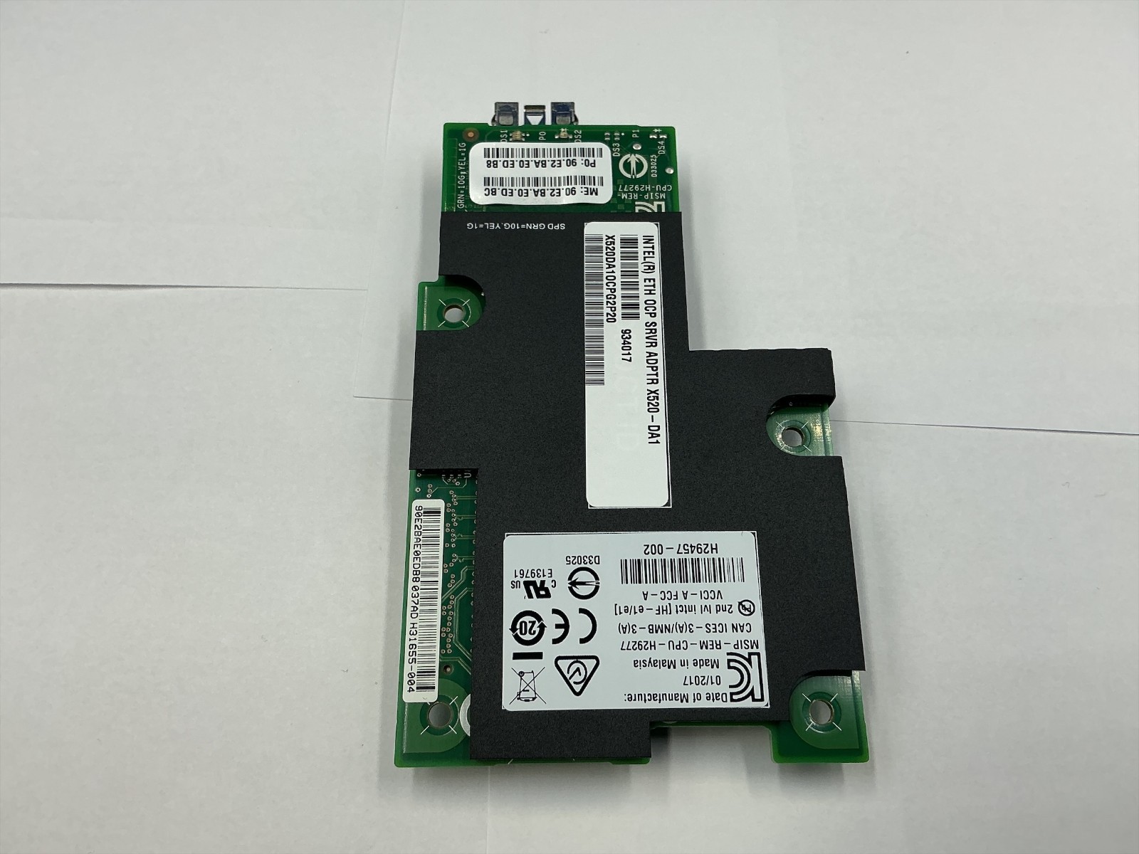 INTEL X520-DA1 OCP 10GBE SINGLE PORT SFP+ Ethernet Network Card H15449-002