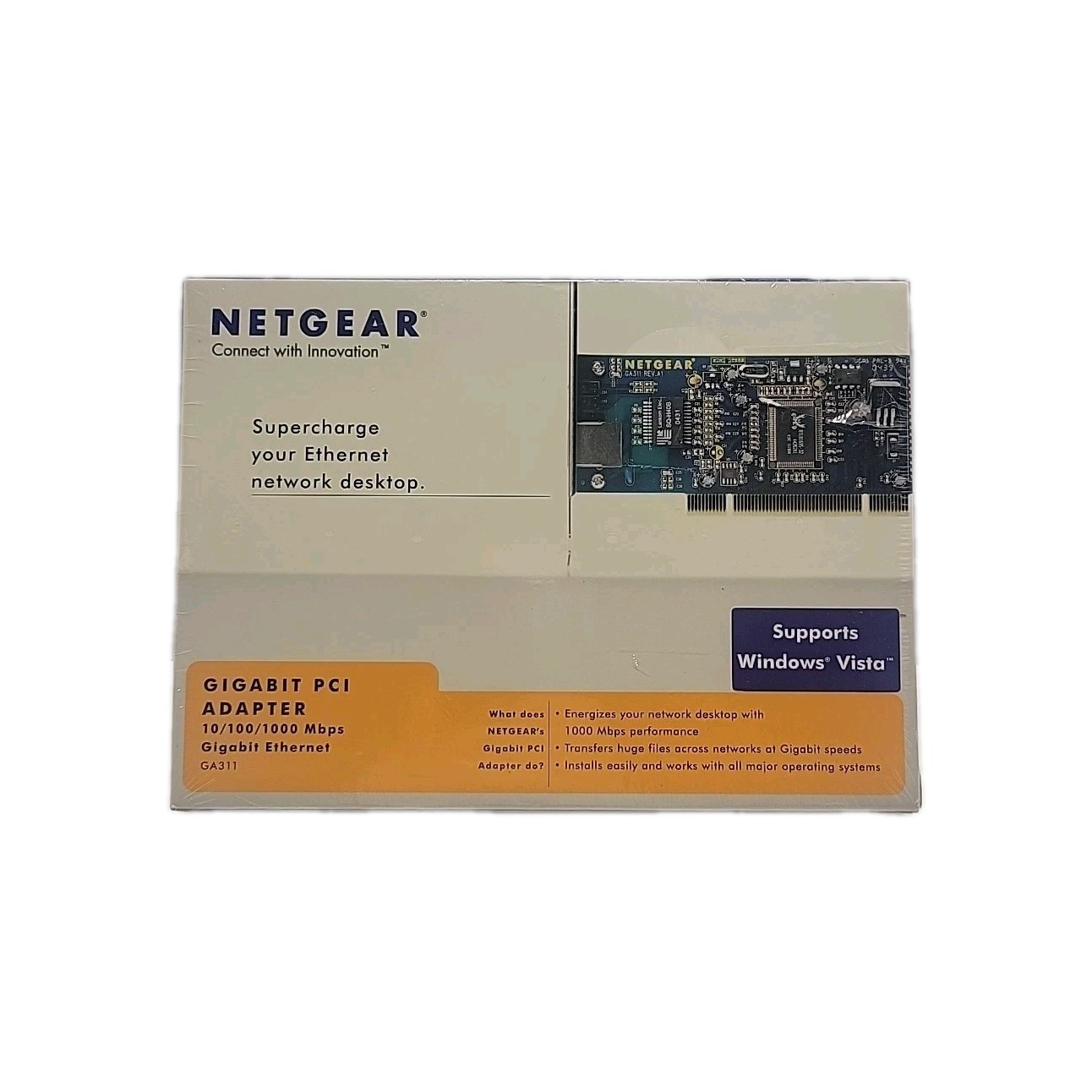 Netgear Gigabit Ethernet PCI Adapter GA311 1000 MBPS Performance 2006 Vintage