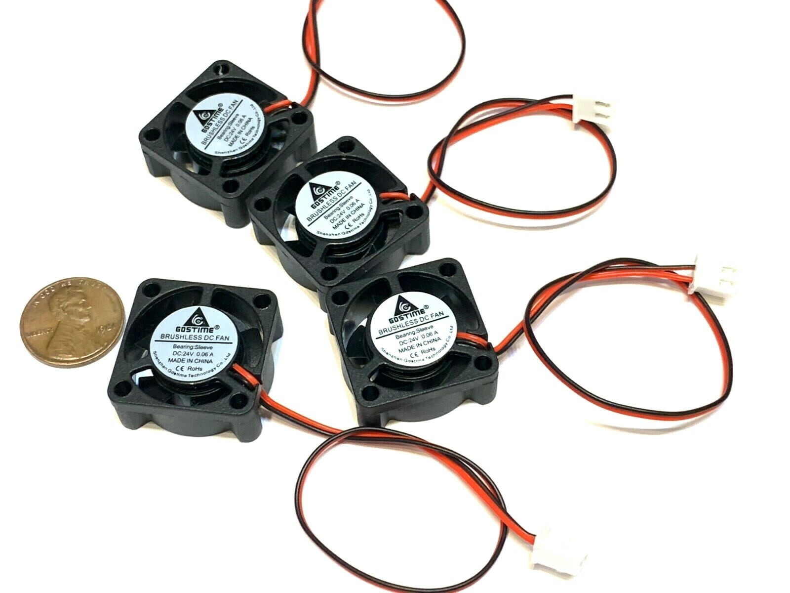4 Pieces GDSTIME hotend fan 24v extruder 25mm 25x25x10 mm 3d printer 2510 B18