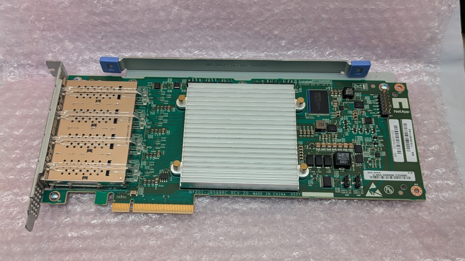 NetApp X2069-R6 HBA 4-Port SAS 12Gbps QSFP PCIe 111-02026 110-00401
