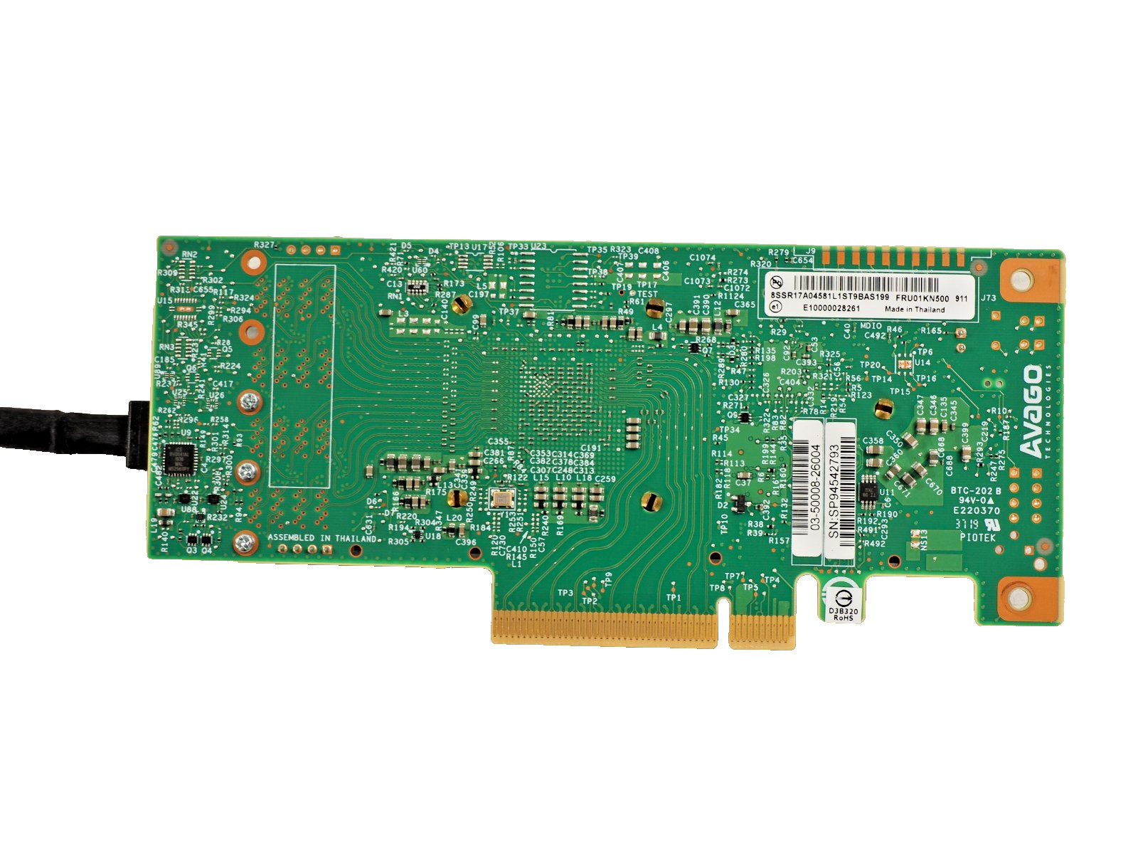 Lenovo ThinkSystem 01KN500 Avago 430-8i SAS/SATA 12Gb HBA Adapter w/01PF134 Wire